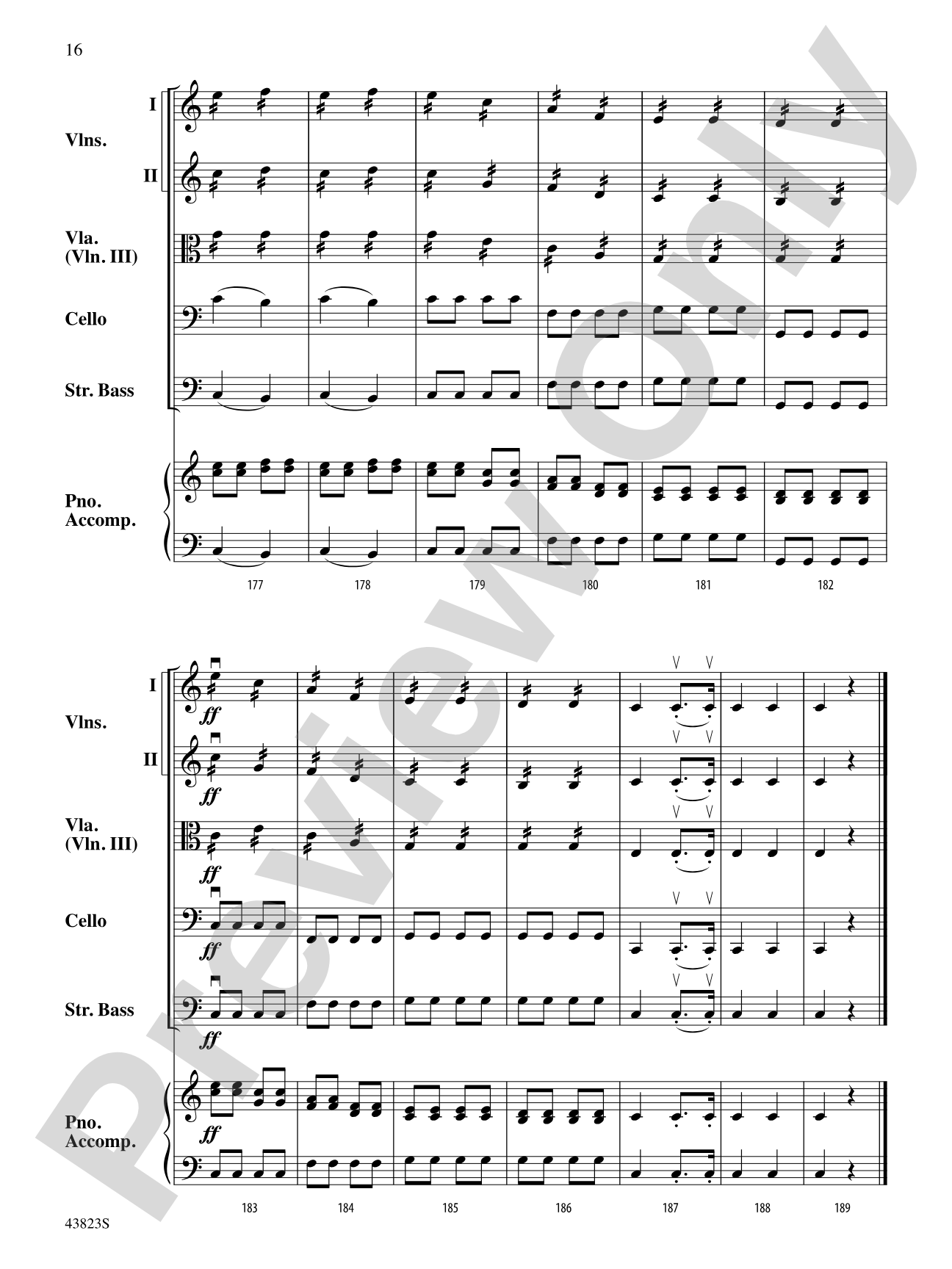 Symphony No. 3: String Orchestra Conductor Score & Parts