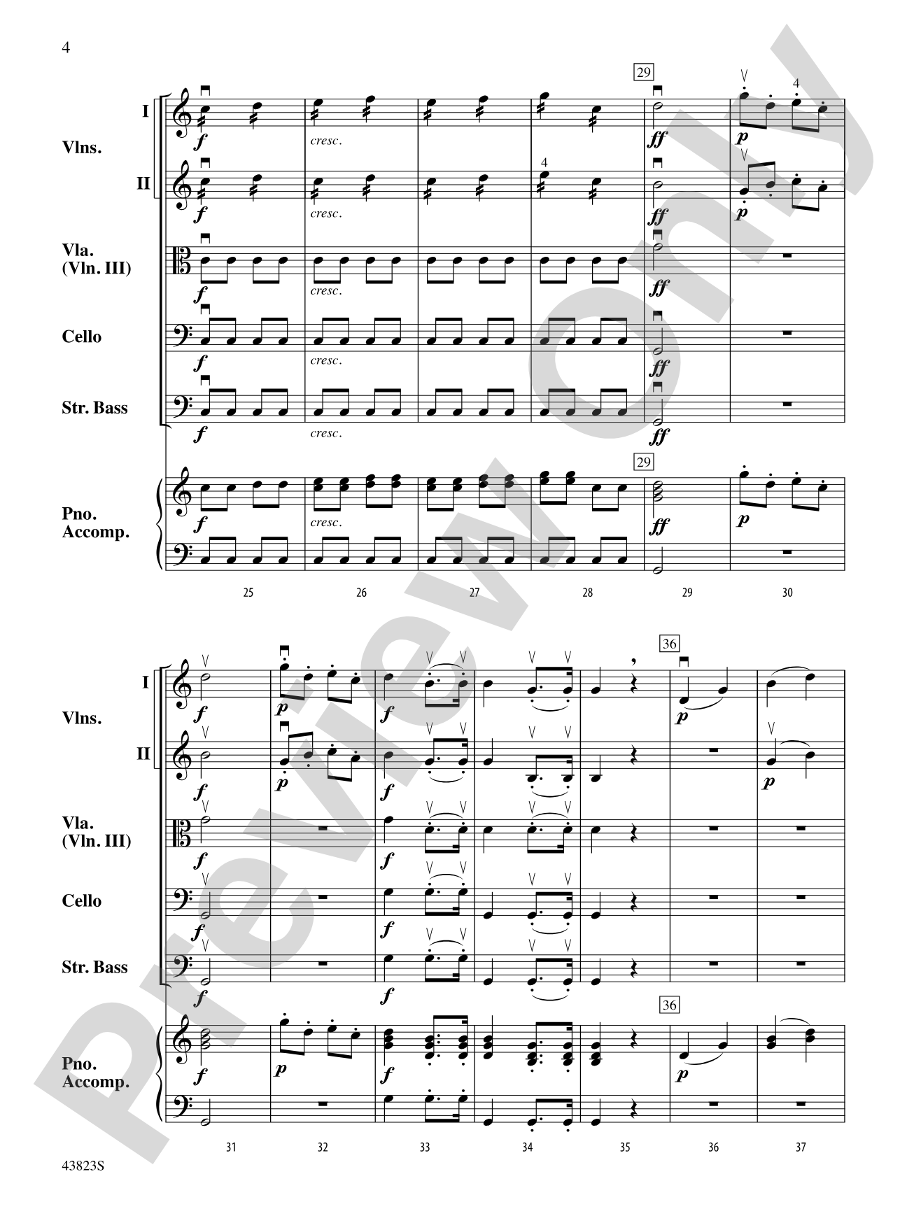 Symphony No. 3: String Orchestra Conductor Score & Parts