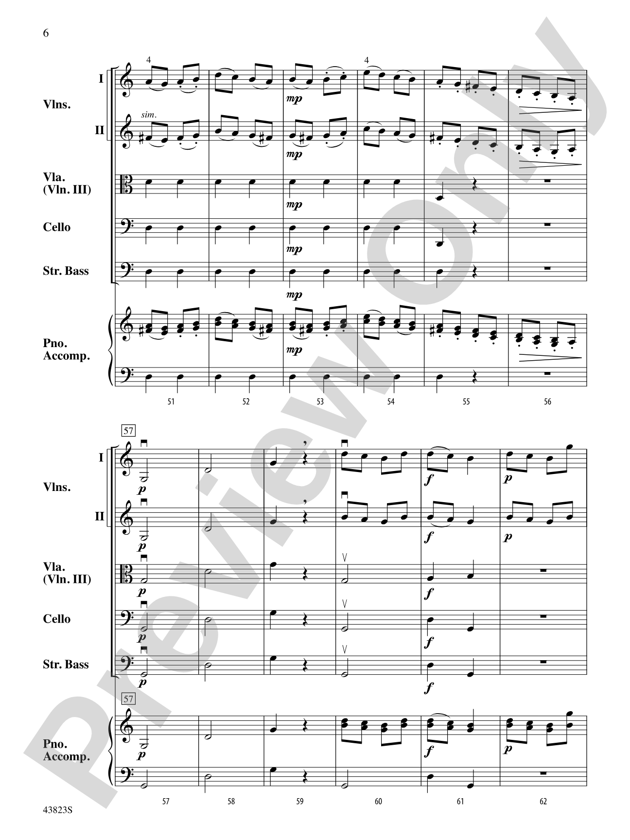Symphony No. 3: String Orchestra Conductor Score & Parts