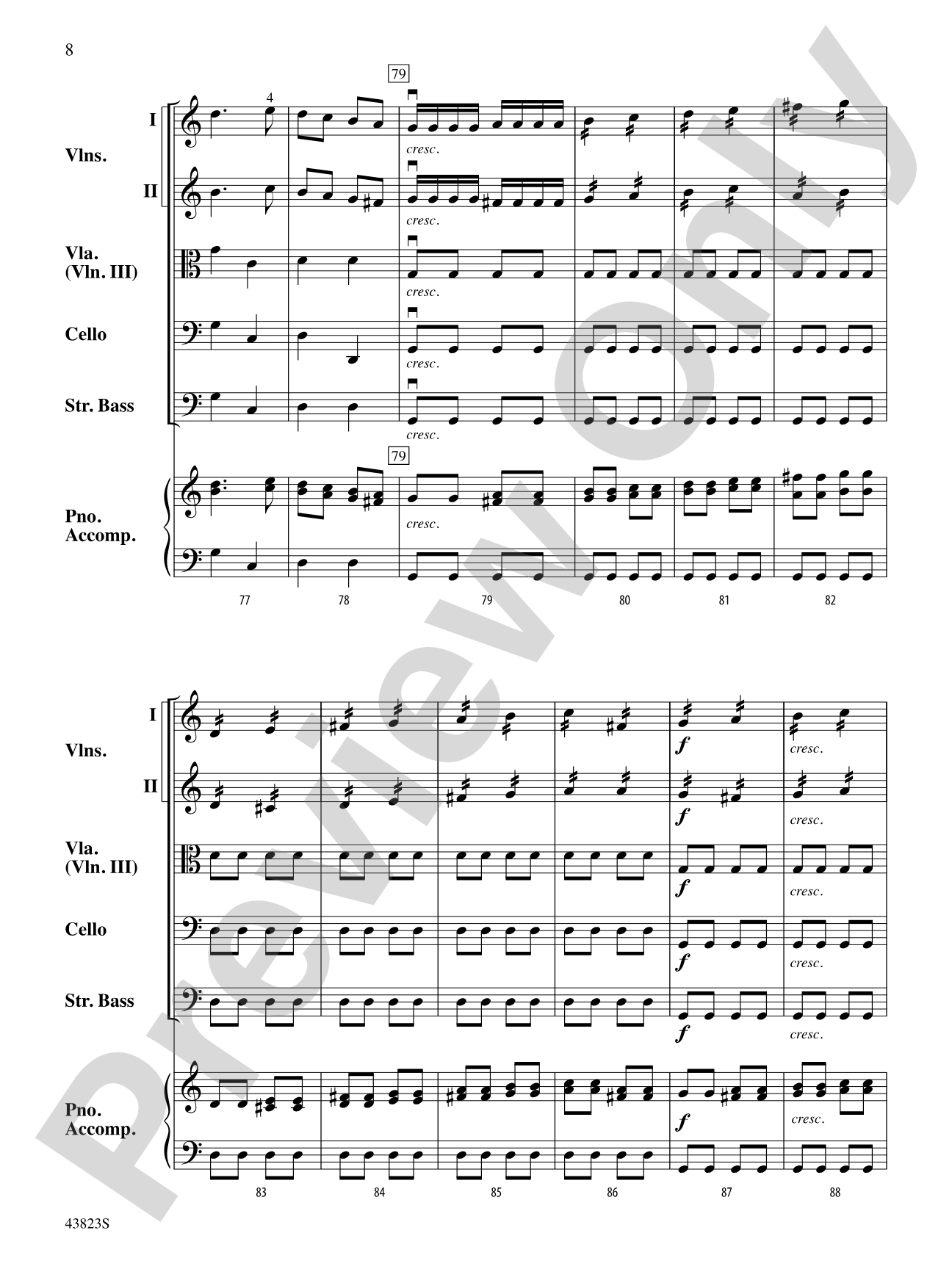 Symphony No. 3: String Orchestra Conductor Score & Parts