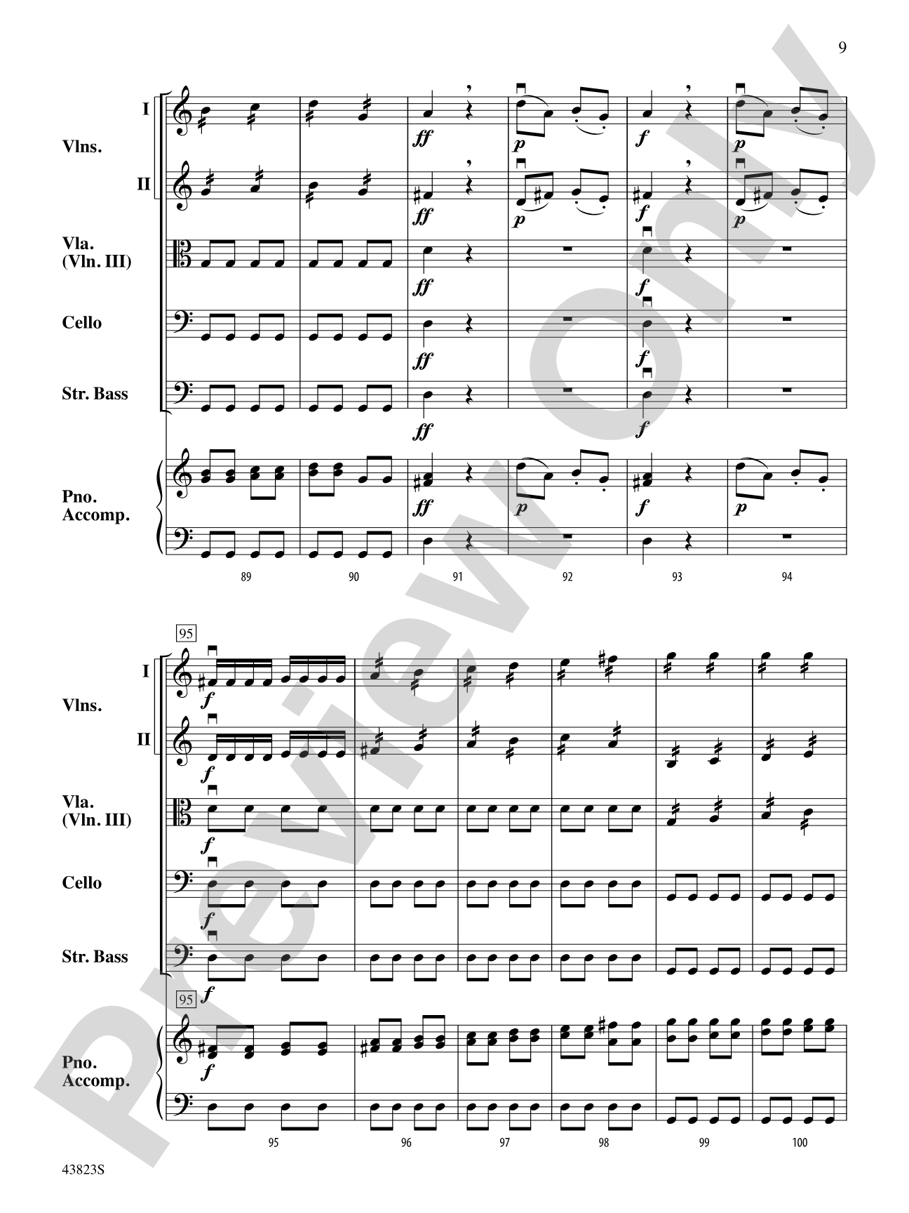 Symphony No. 3: String Orchestra Conductor Score & Parts