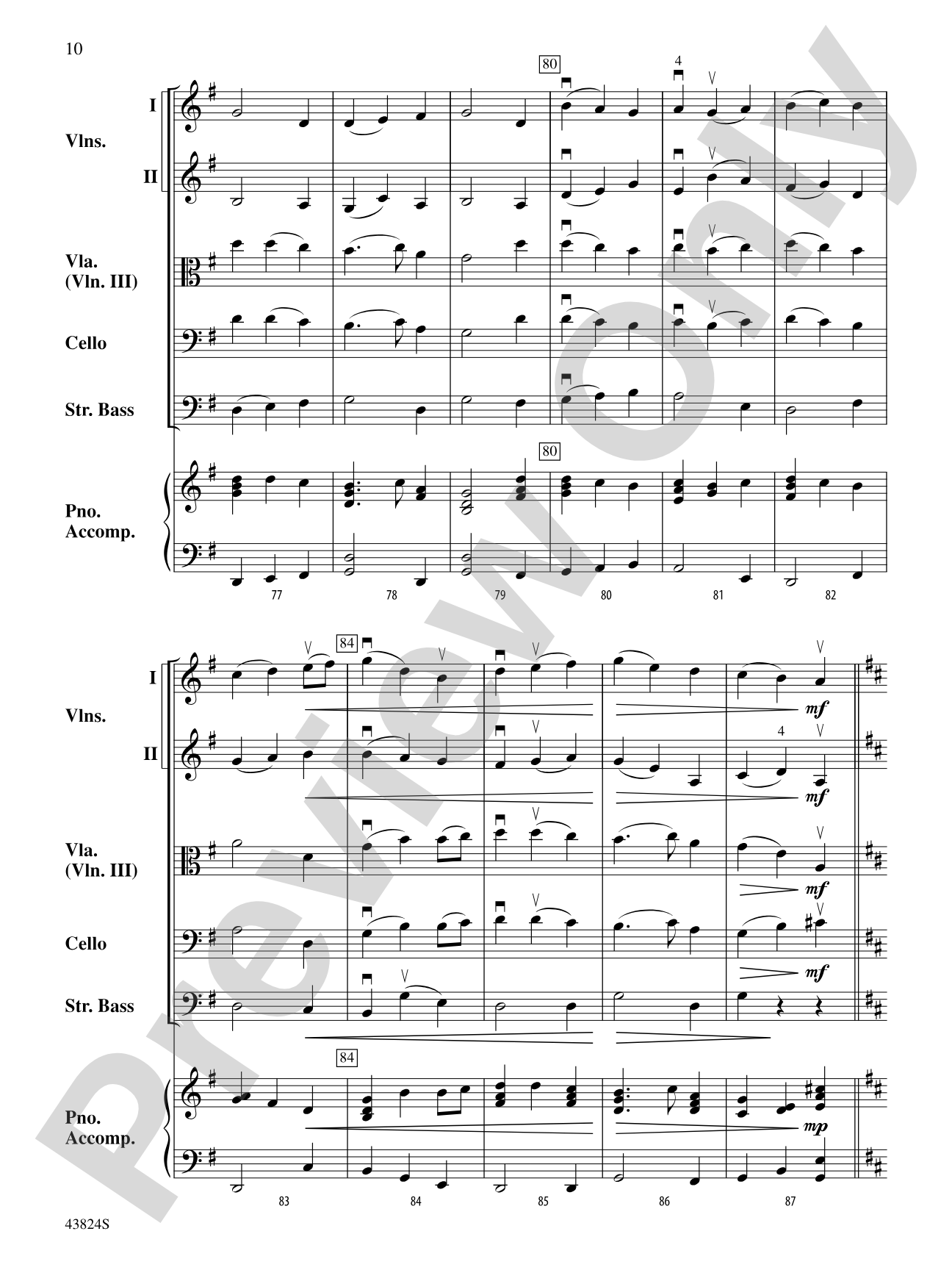 A Cascade of Carols: String Orchestra Conductor Score & Parts