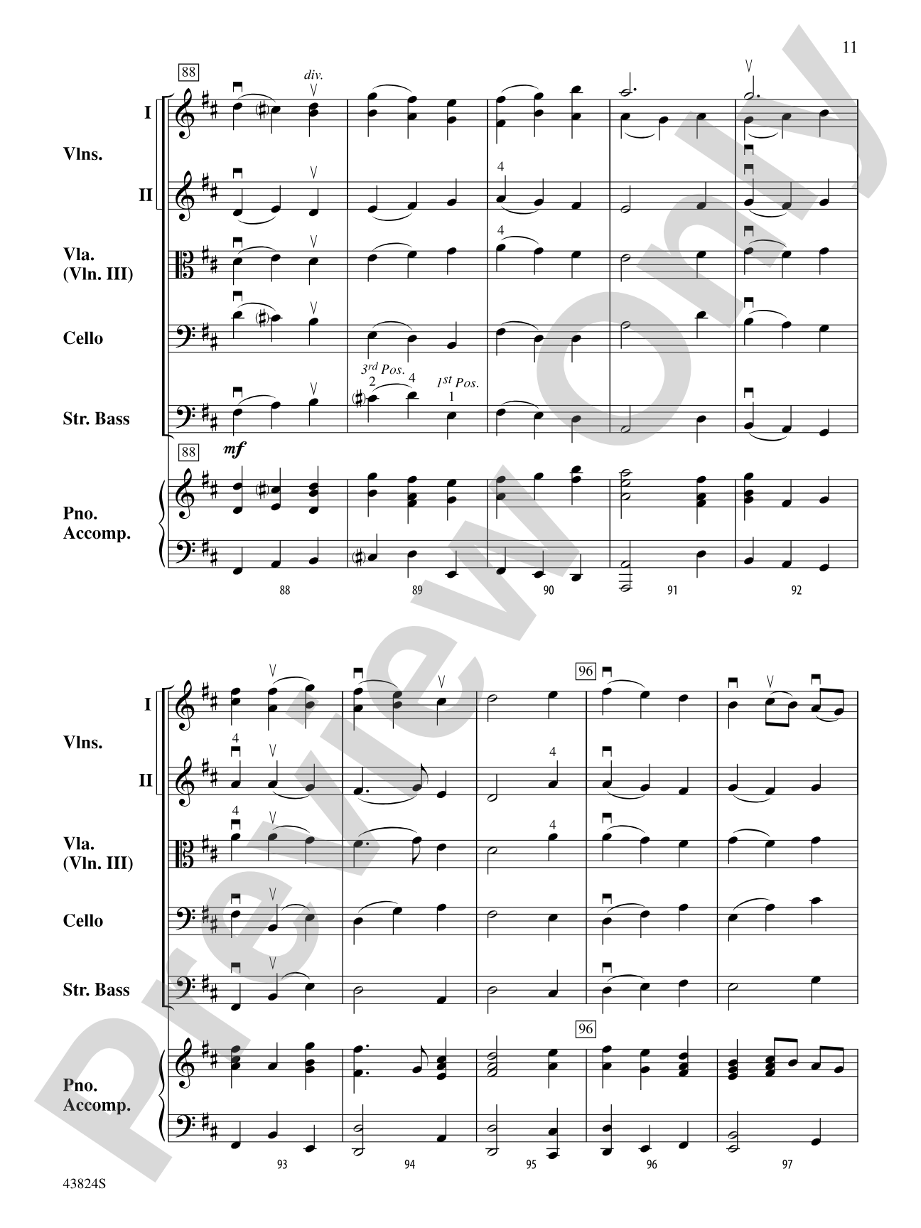 A Cascade of Carols: String Orchestra Conductor Score & Parts