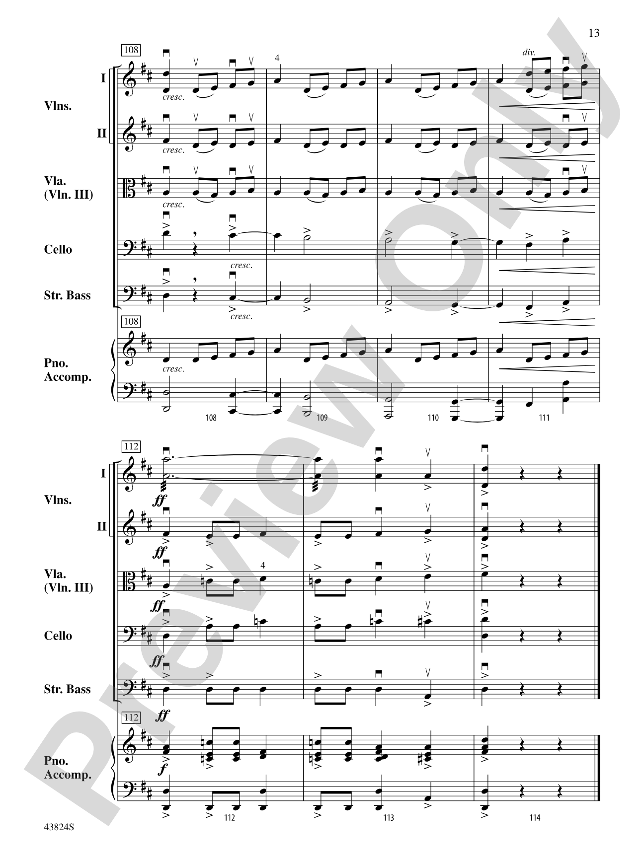 A Cascade of Carols: String Orchestra Conductor Score & Parts