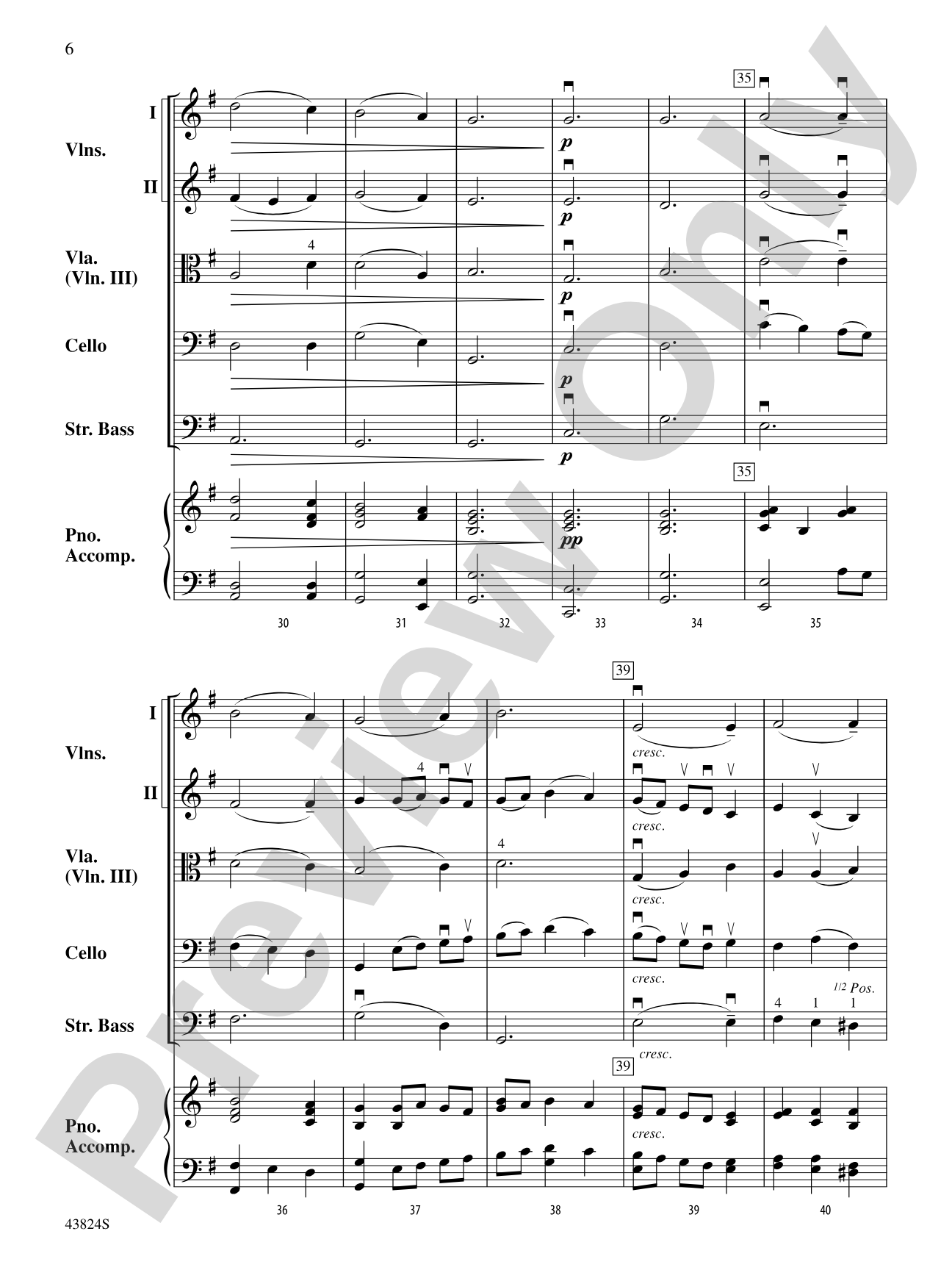 A Cascade of Carols: String Orchestra Conductor Score & Parts