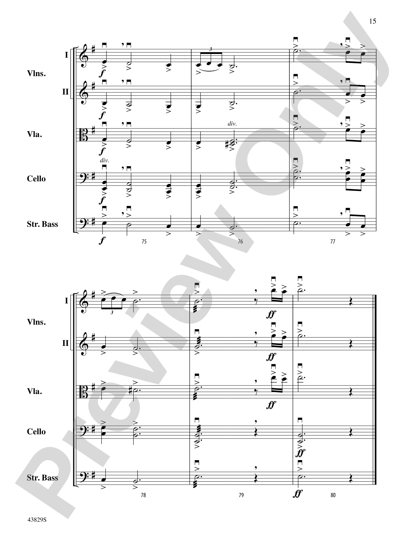 Matador: String Orchestra Conductor Score & Parts