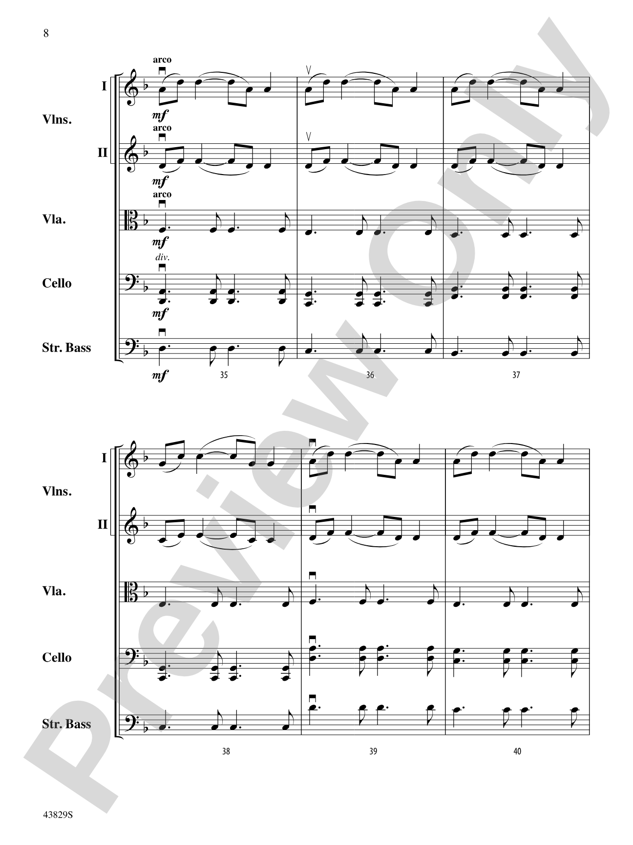Matador: String Orchestra Conductor Score & Parts