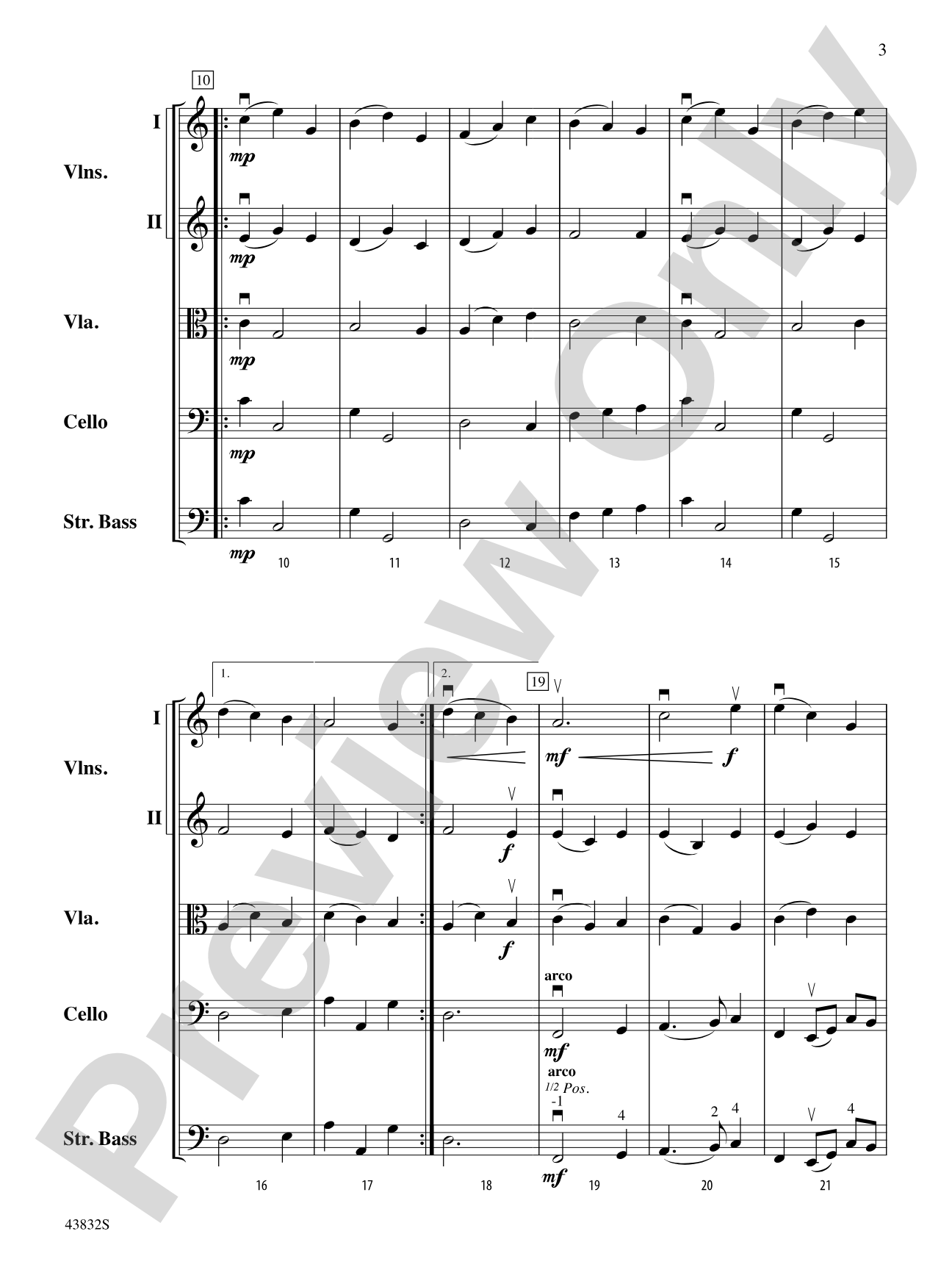 The Vanishing Willows: String Orchestra Conductor Score & Parts