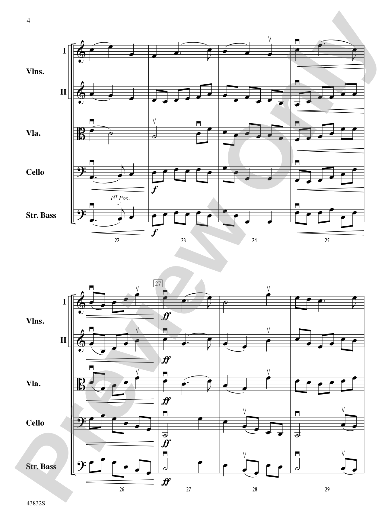 The Vanishing Willows: String Orchestra Conductor Score & Parts