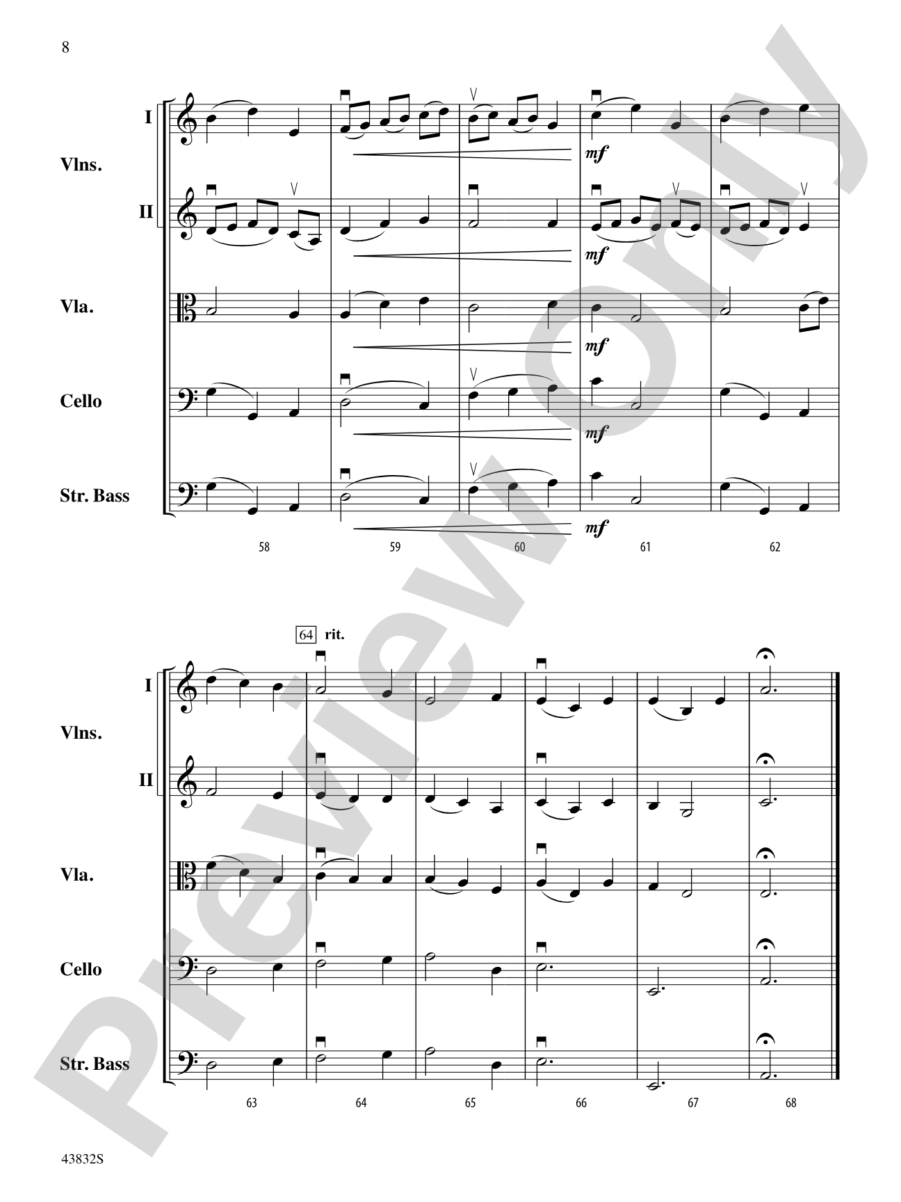 The Vanishing Willows: String Orchestra Conductor Score & Parts