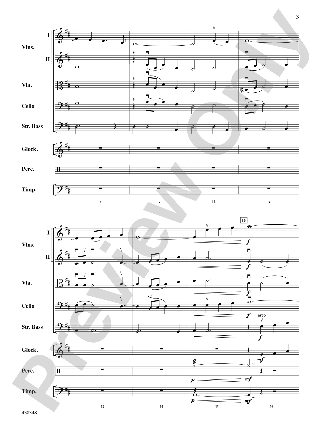 The Water Is Wide: String Orchestra Conductor Score & Parts