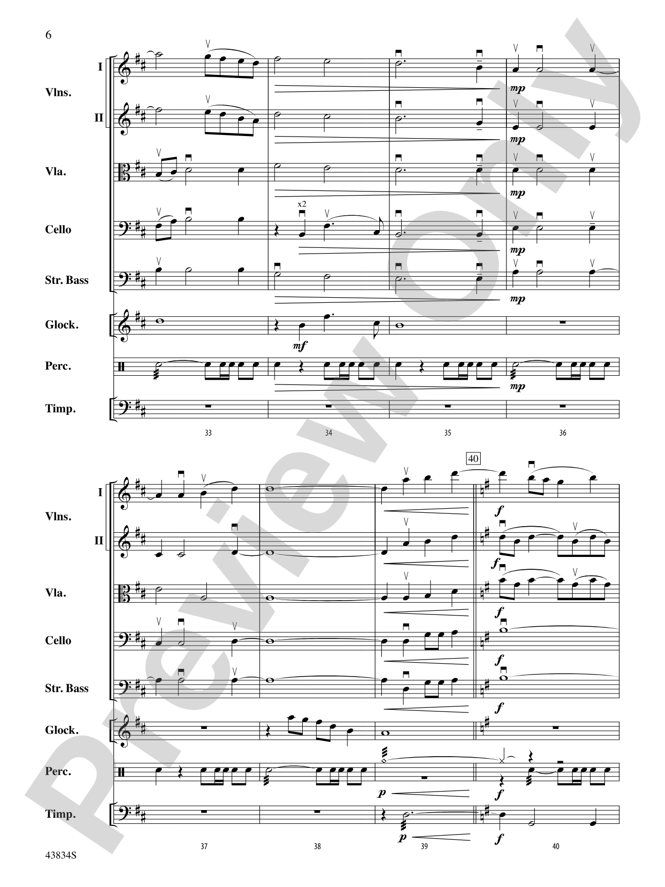 The Water Is Wide: String Orchestra Conductor Score & Parts