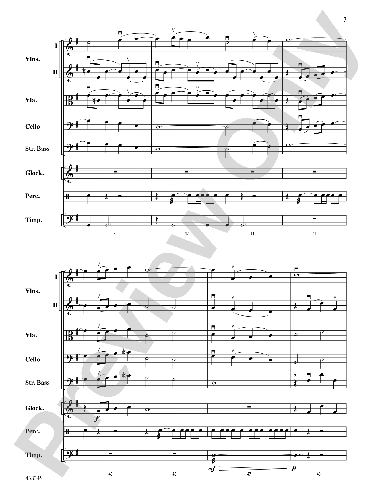 The Water Is Wide: String Orchestra Conductor Score & Parts