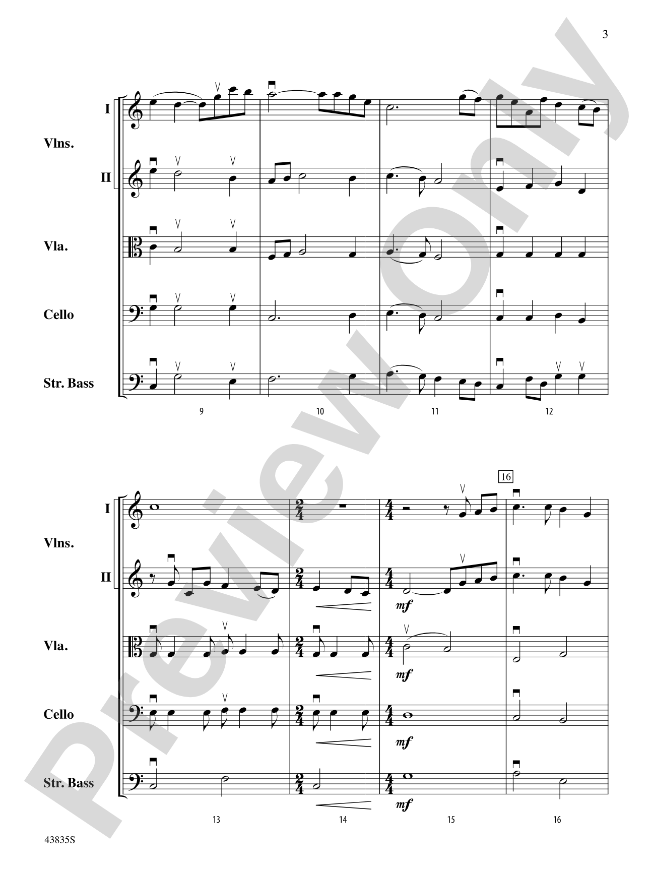 Dolce and Dance: String Orchestra Conductor Score & Parts