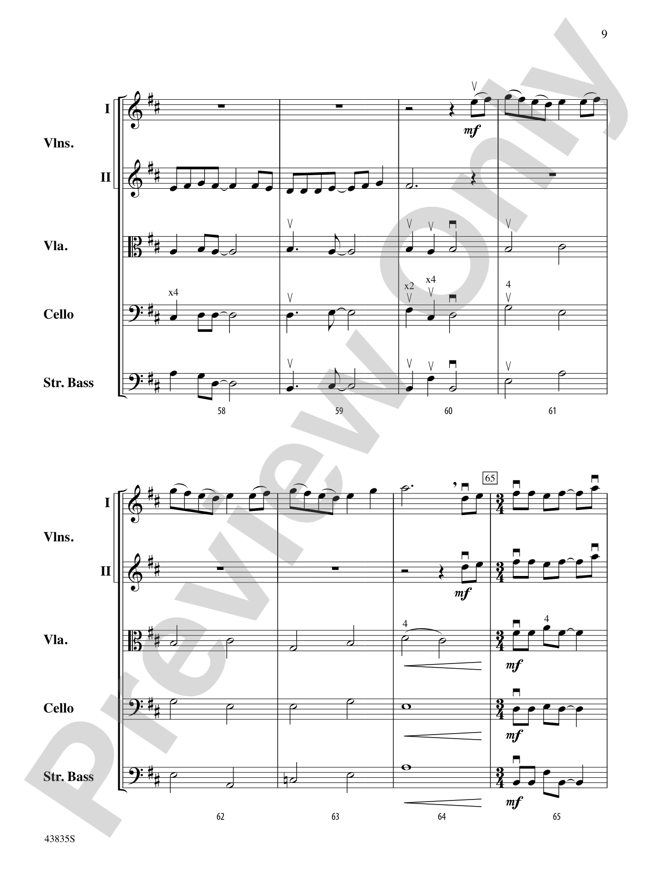 Dolce and Dance: String Orchestra Conductor Score & Parts