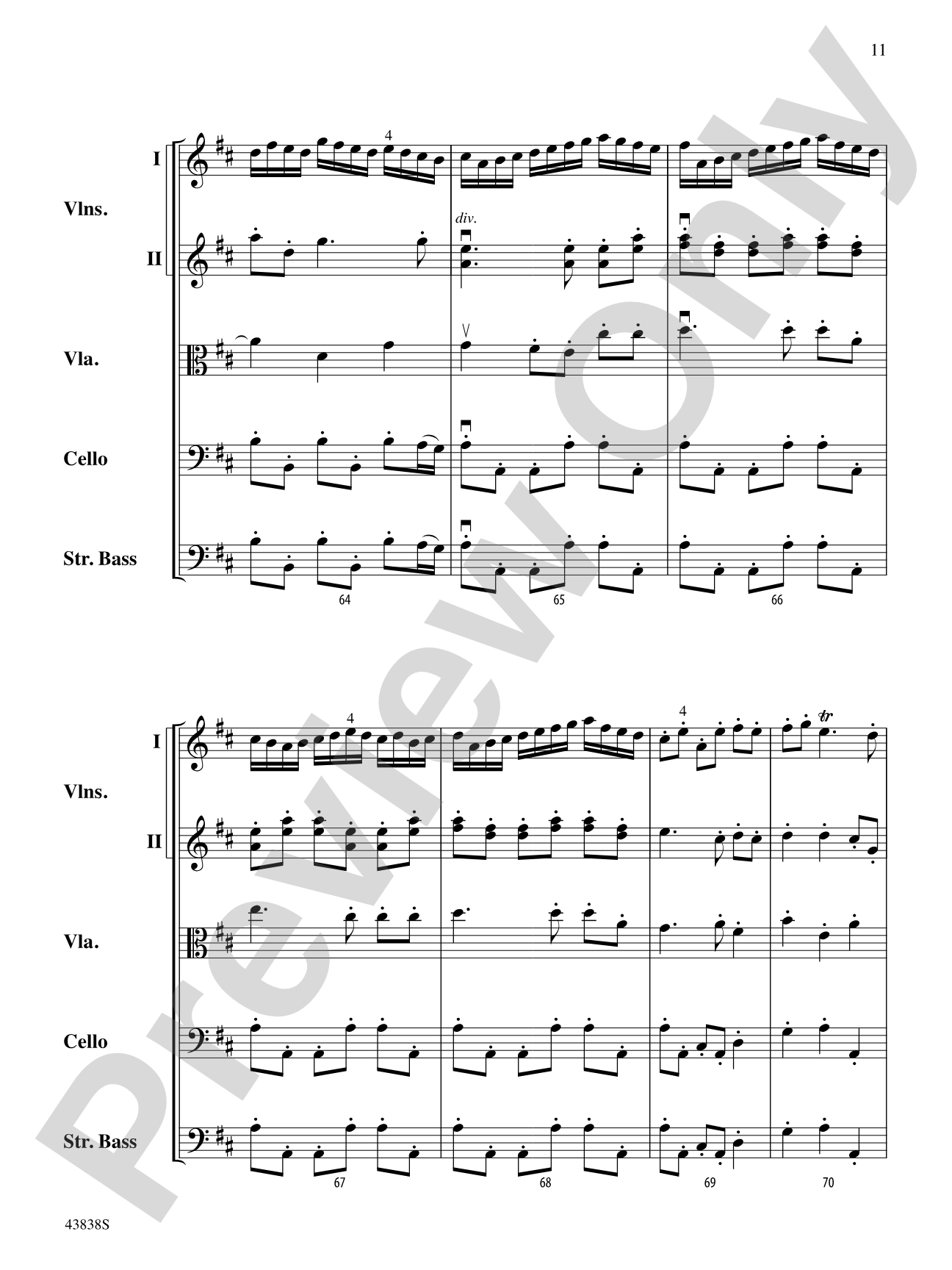 Royal Fireworks Overture: String Orchestra Conductor Score & Parts