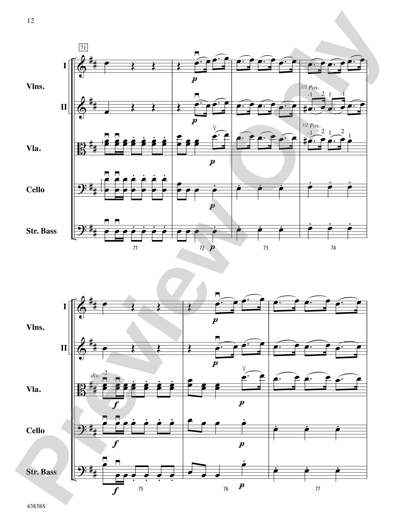 Royal Fireworks Overture: String Orchestra Conductor Score & Parts