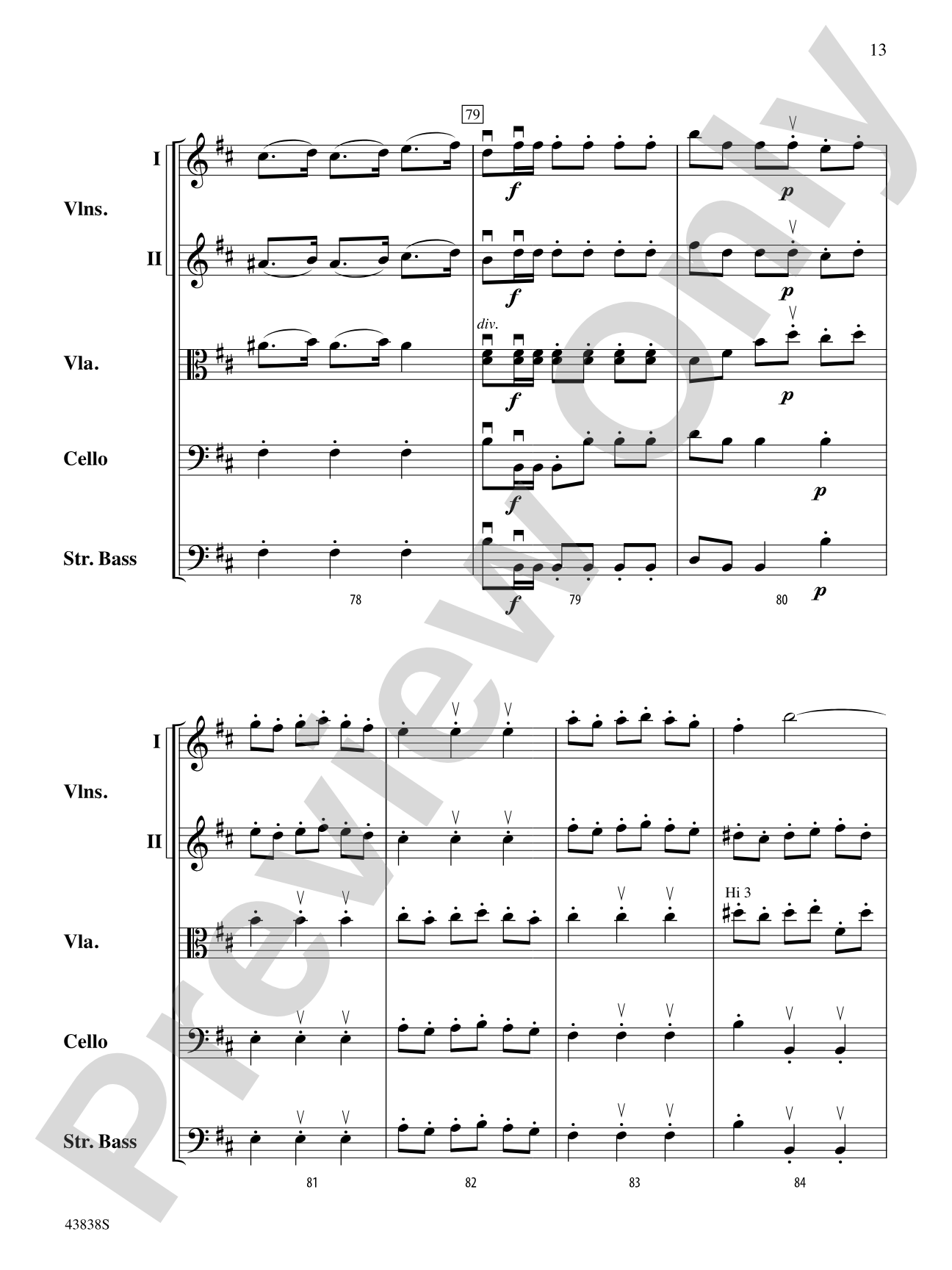 Royal Fireworks Overture: String Orchestra Conductor Score & Parts