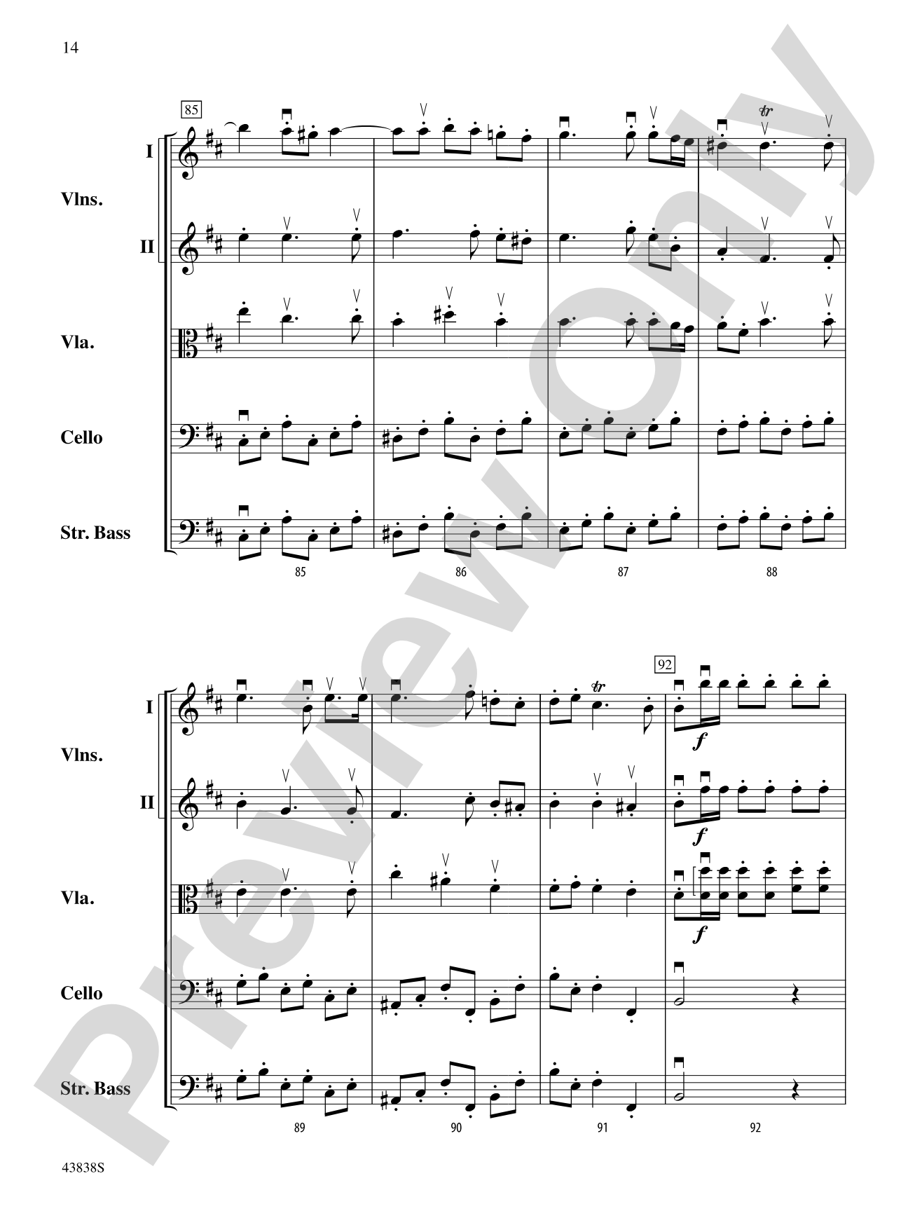 Royal Fireworks Overture: String Orchestra Conductor Score & Parts