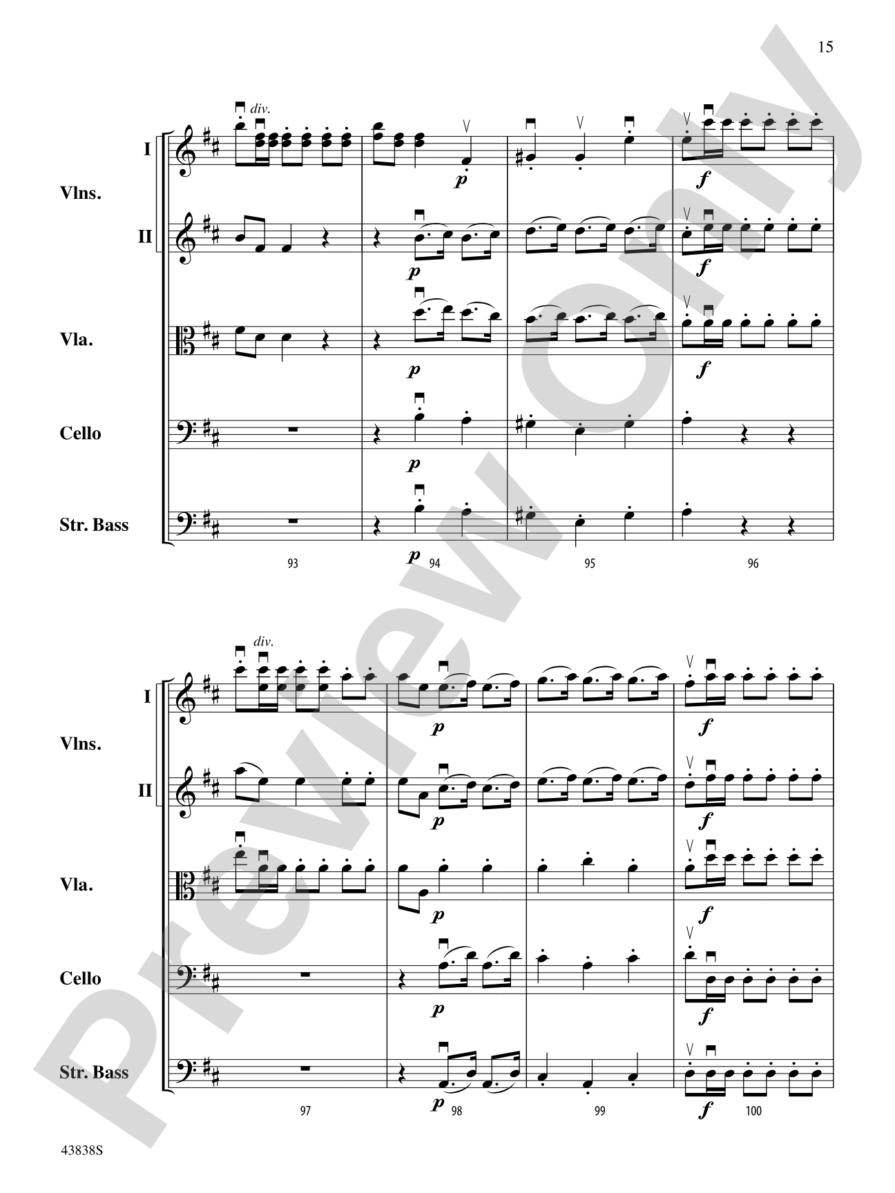 Royal Fireworks Overture: String Orchestra Conductor Score & Parts