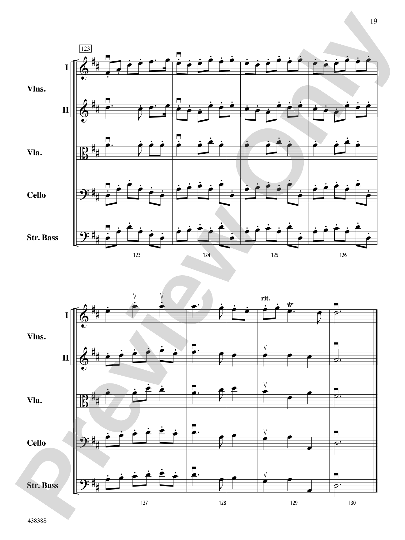 Royal Fireworks Overture: String Orchestra Conductor Score & Parts