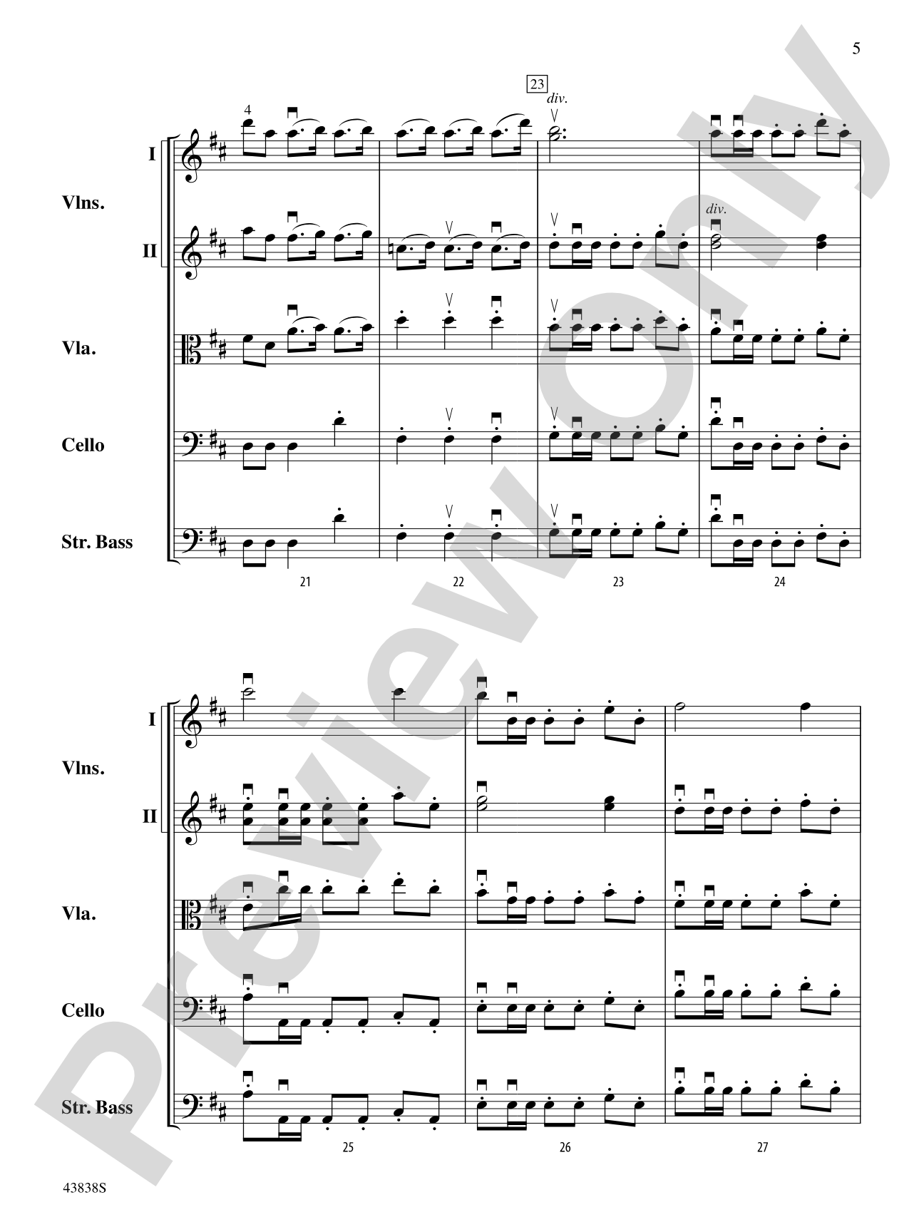 Royal Fireworks Overture: String Orchestra Conductor Score & Parts