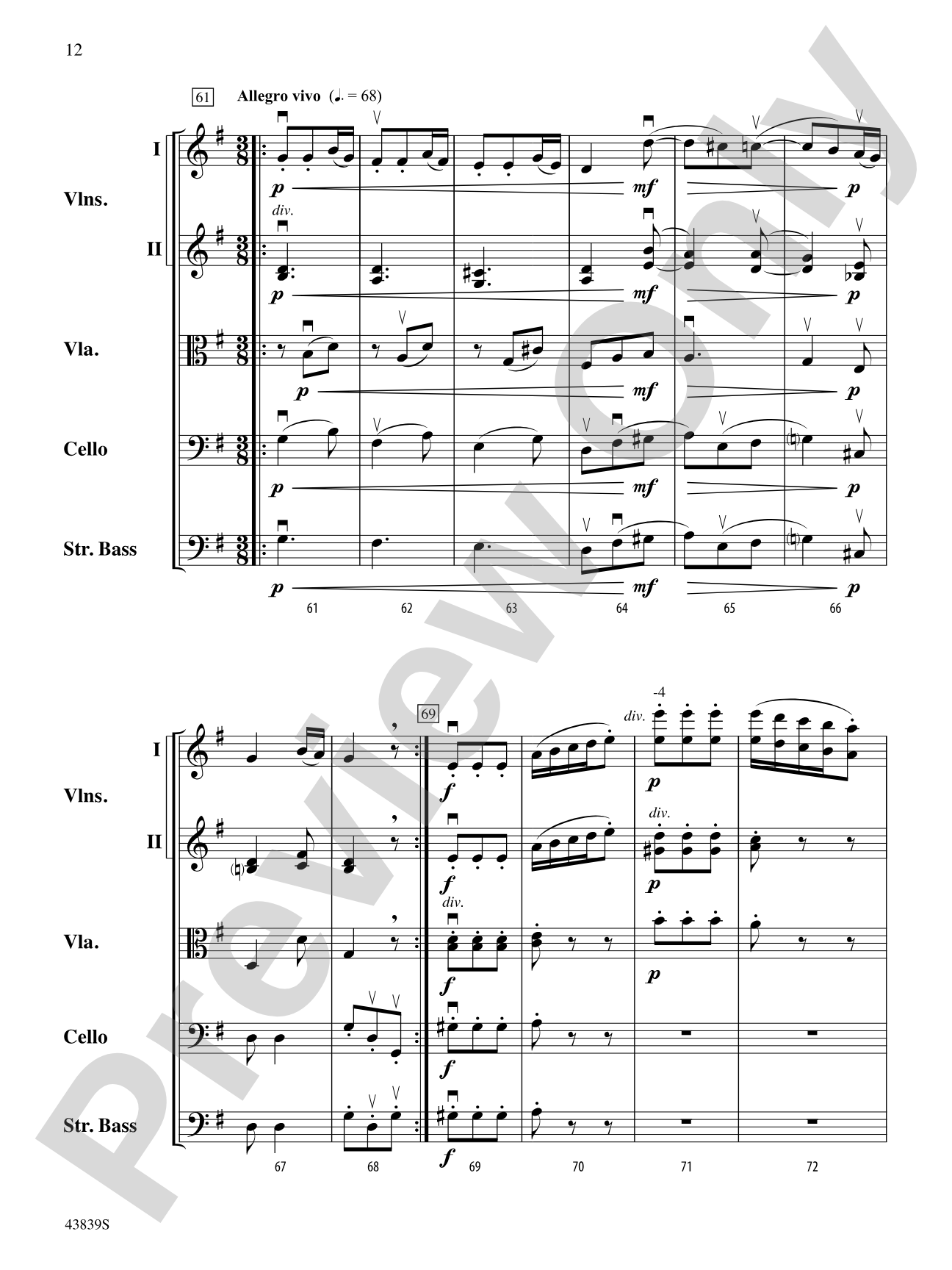 Mozartiana: String Orchestra Conductor Score & Parts