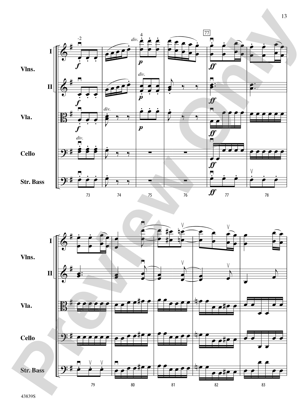 Mozartiana: String Orchestra Conductor Score & Parts