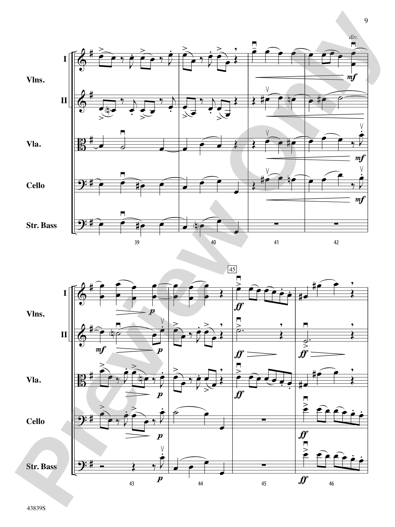 Mozartiana: String Orchestra Conductor Score & Parts