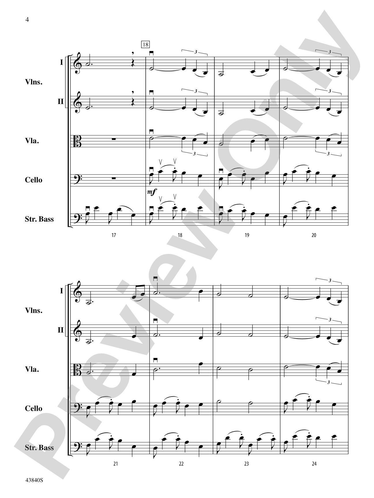 Mystère: String Orchestra Conductor Score & Parts