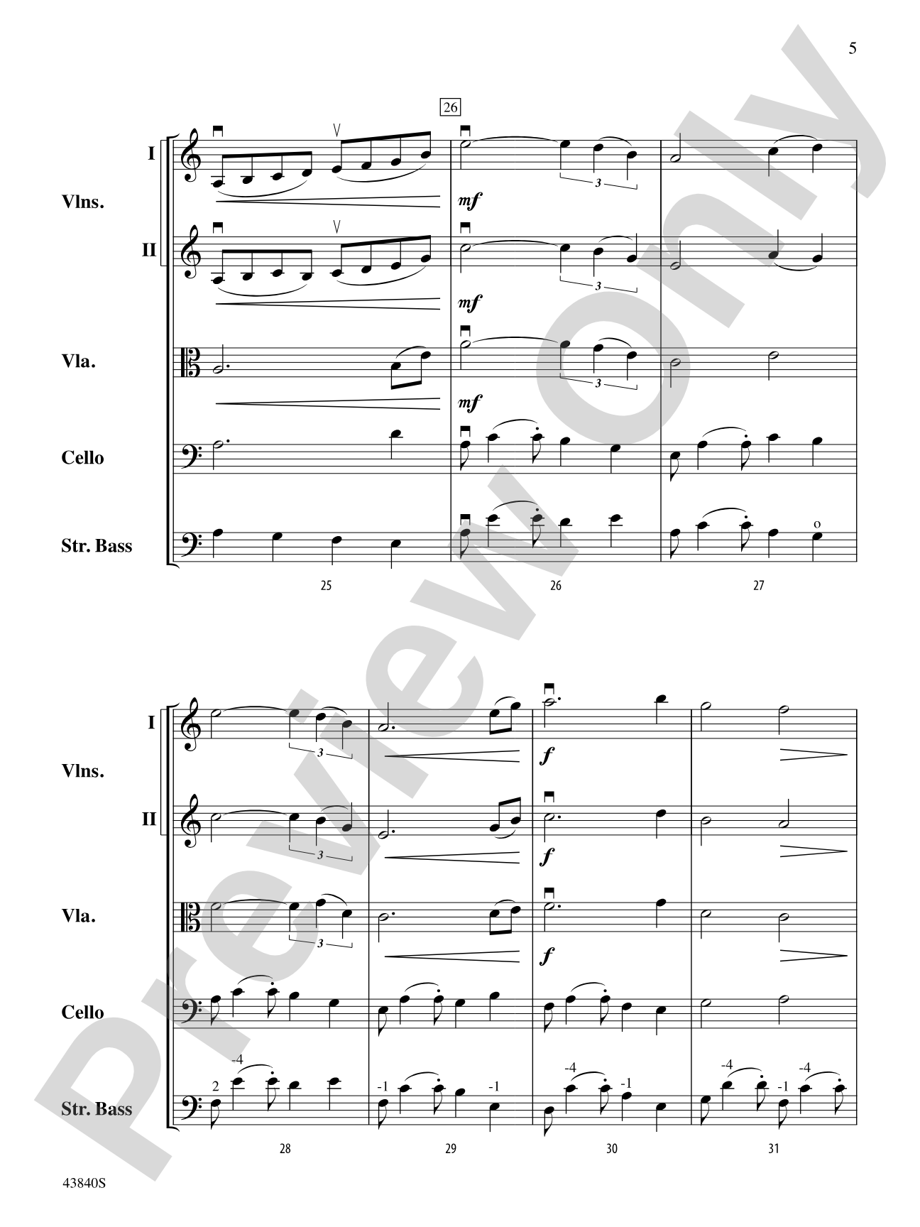 Mystère: String Orchestra Conductor Score & Parts
