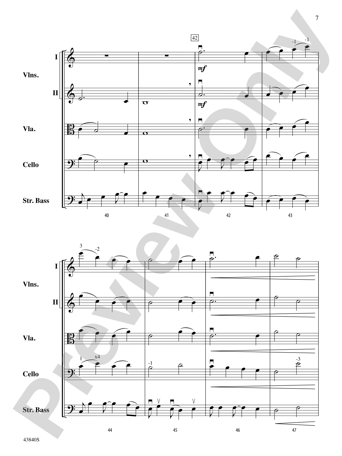 Mystère: String Orchestra Conductor Score & Parts