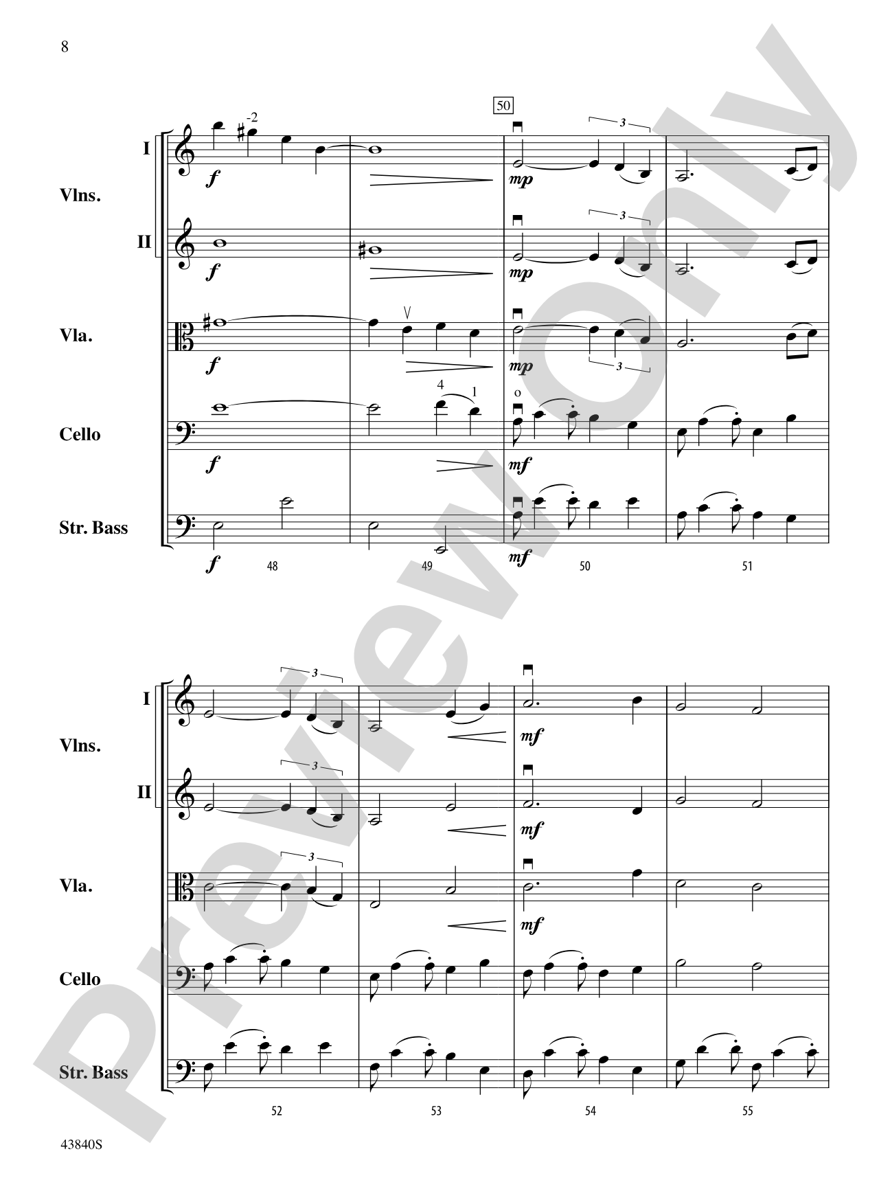 Mystère: String Orchestra Conductor Score & Parts