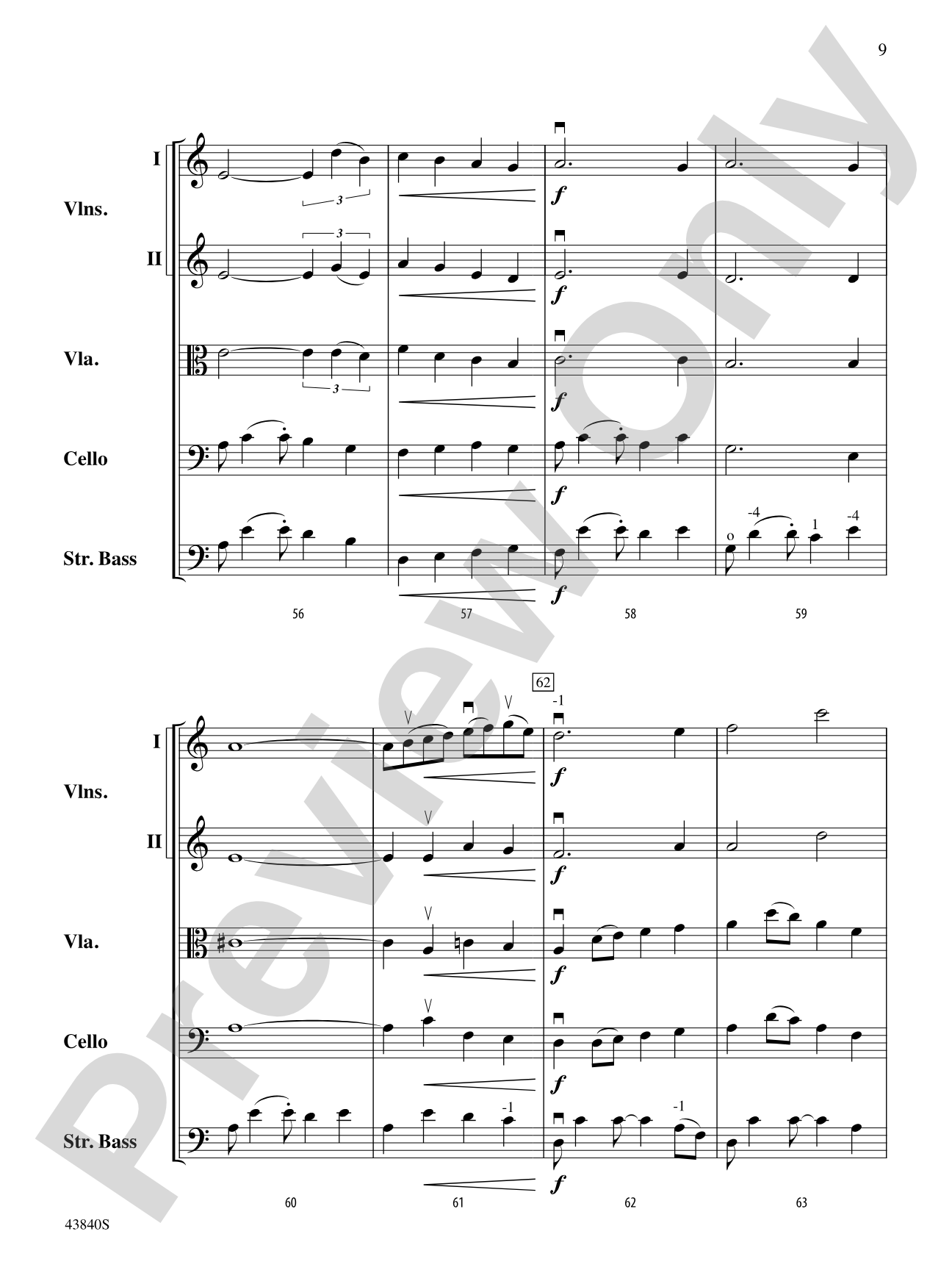 Mystère: String Orchestra Conductor Score & Parts