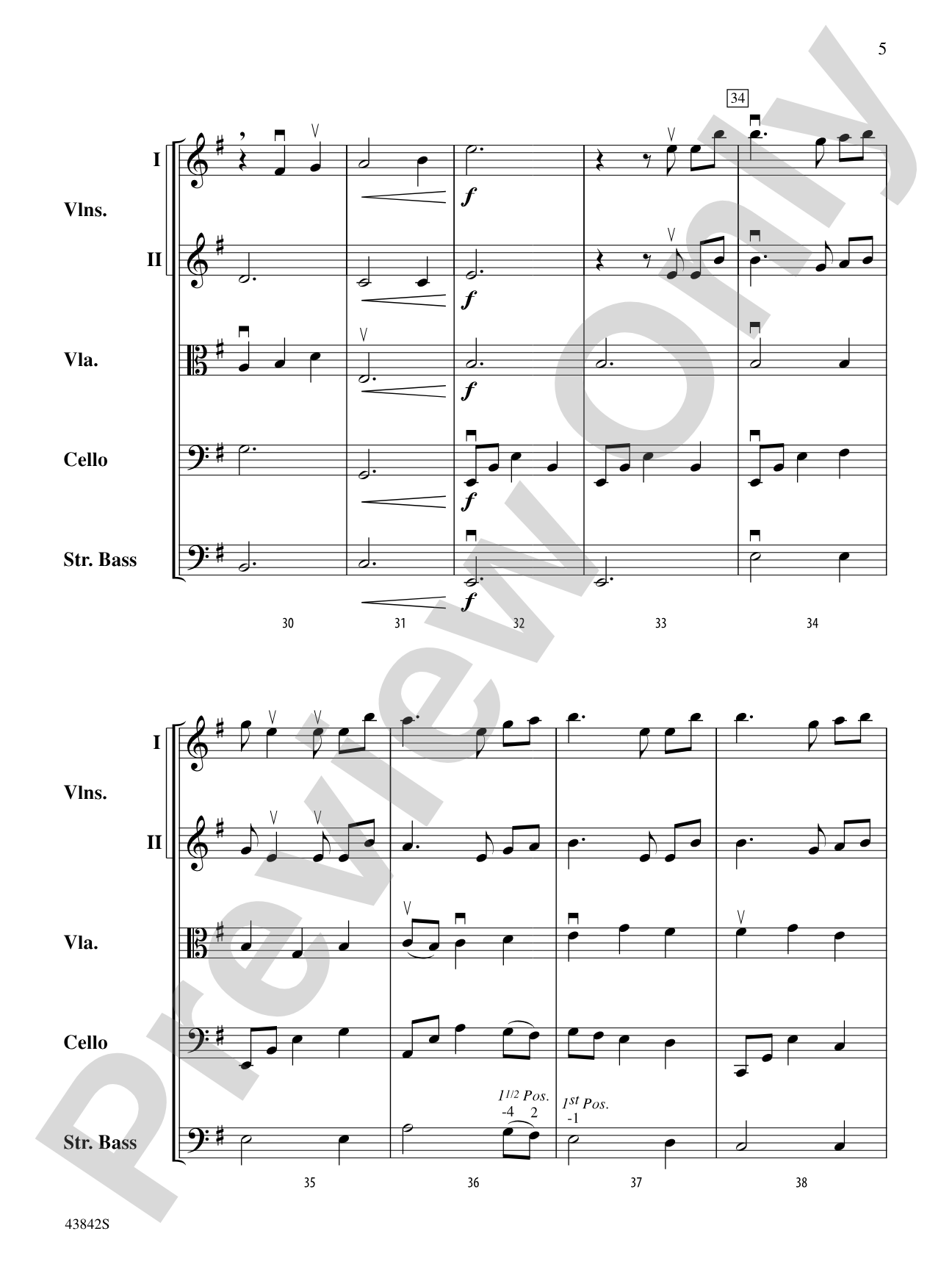 Wayfarin' Stranger: String Orchestra Conductor Score & Parts