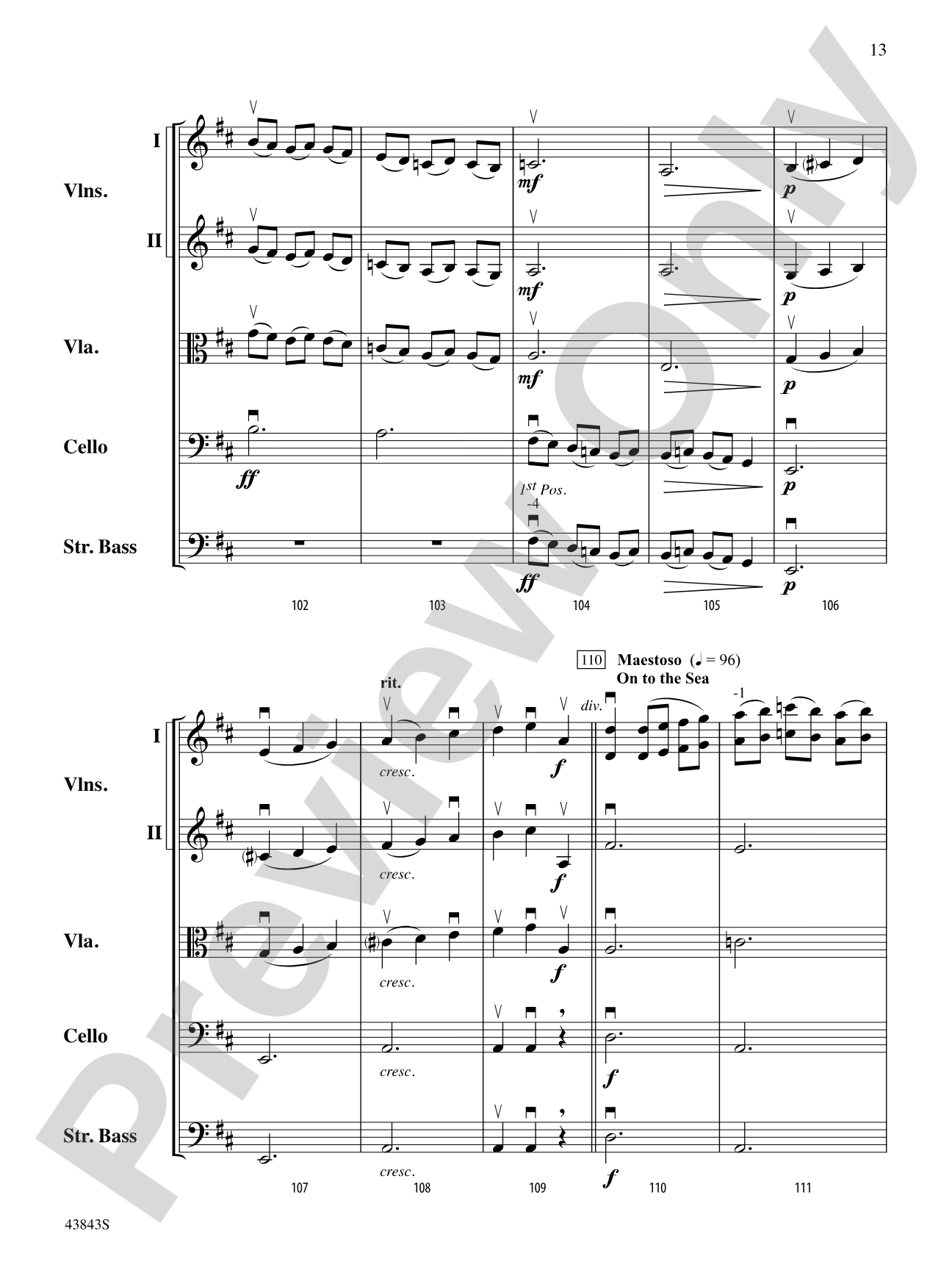 A River Rhapsody: Score