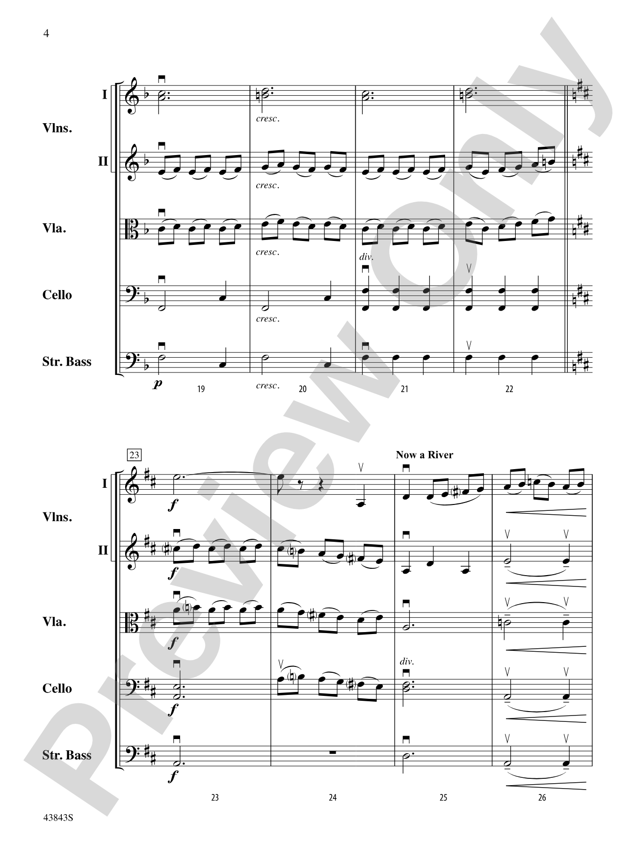 A River Rhapsody: Score