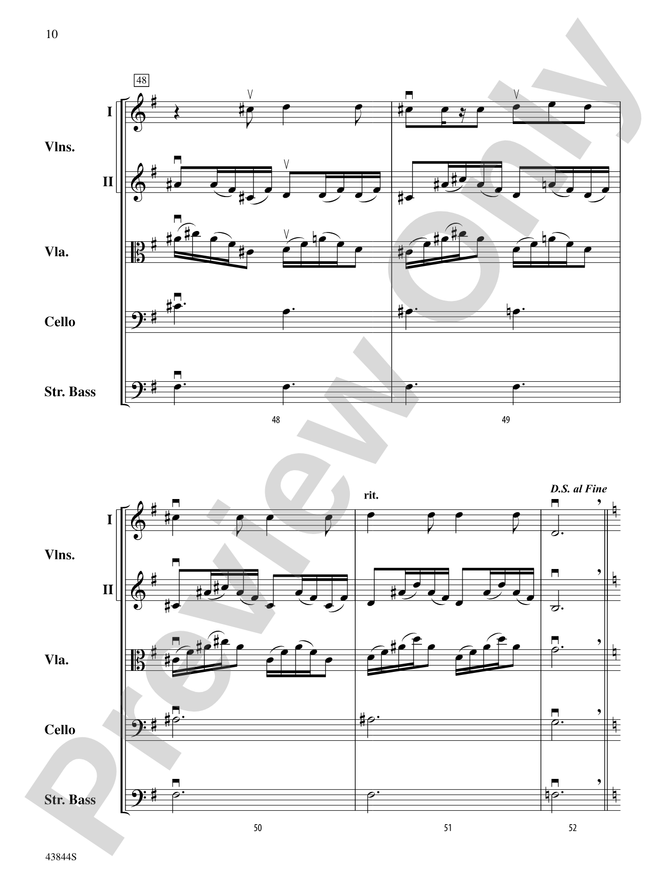 Flower Duet: String Orchestra Conductor Score & Parts