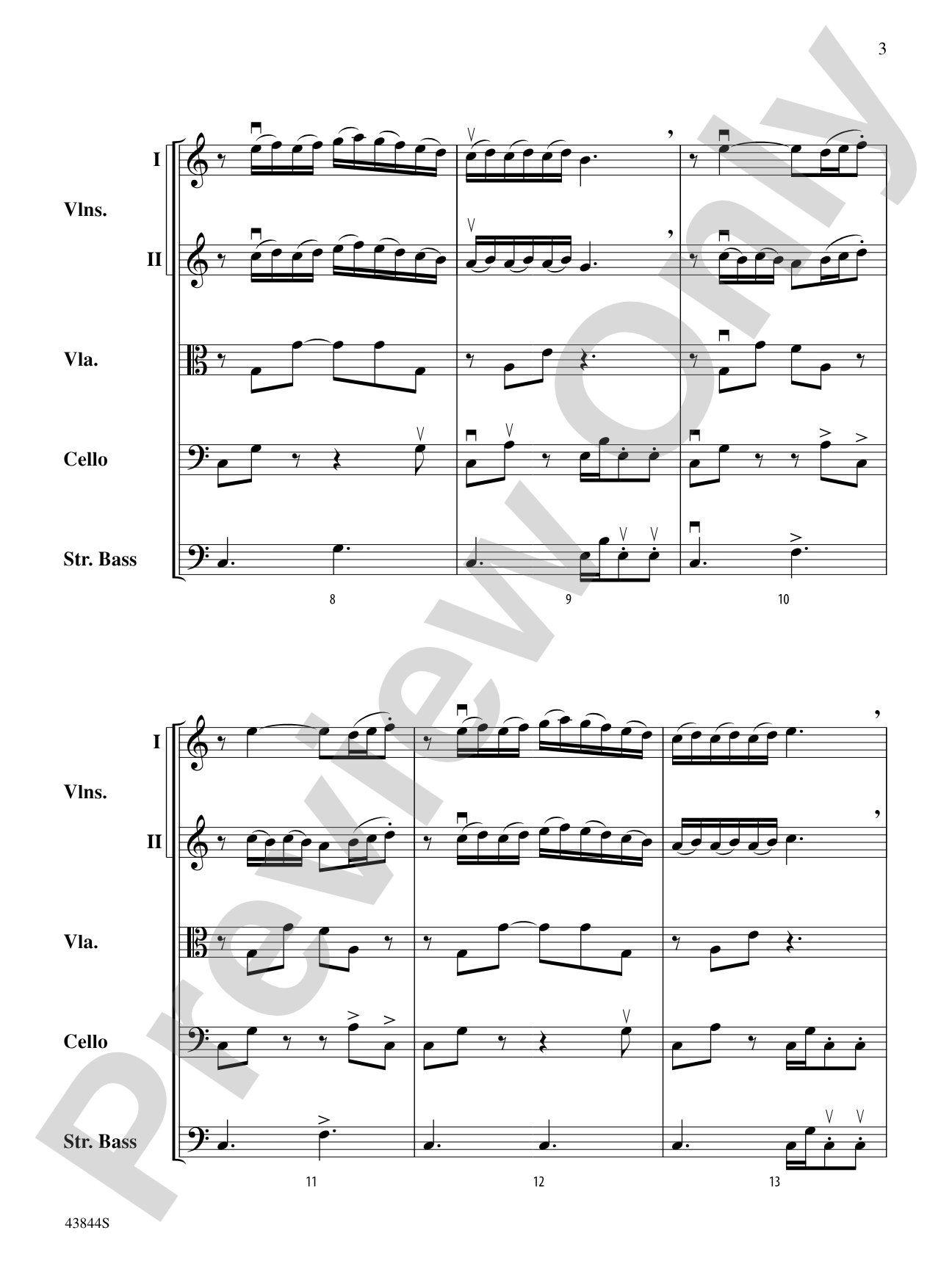 Flower Duet: String Orchestra Conductor Score & Parts