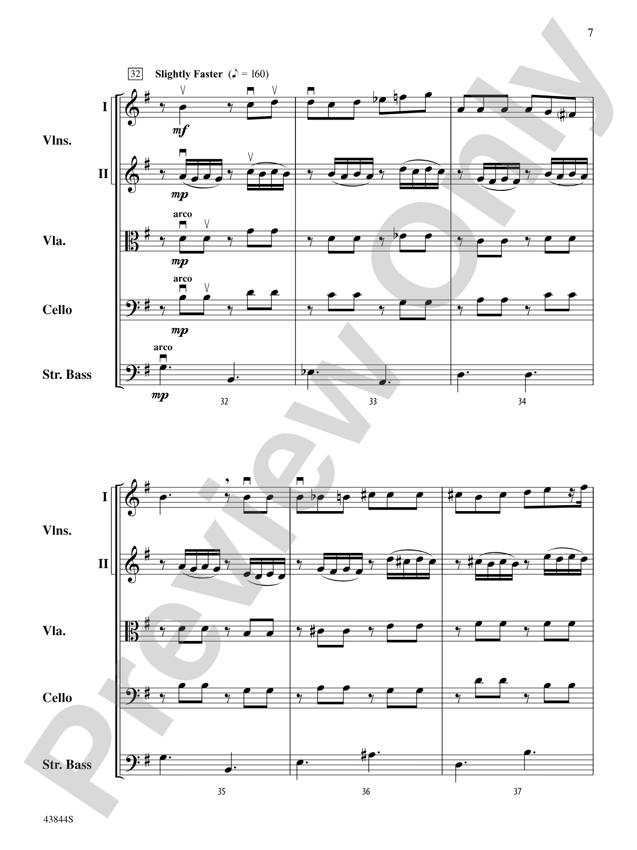 Flower Duet: String Orchestra Conductor Score & Parts