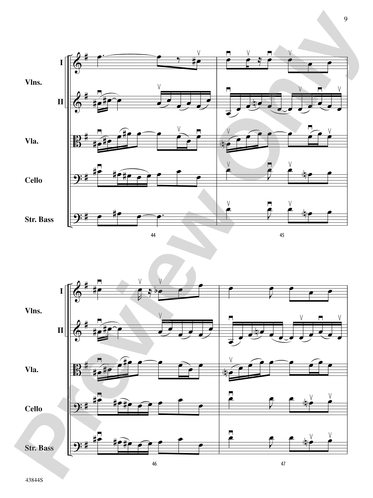Flower Duet: String Orchestra Conductor Score & Parts