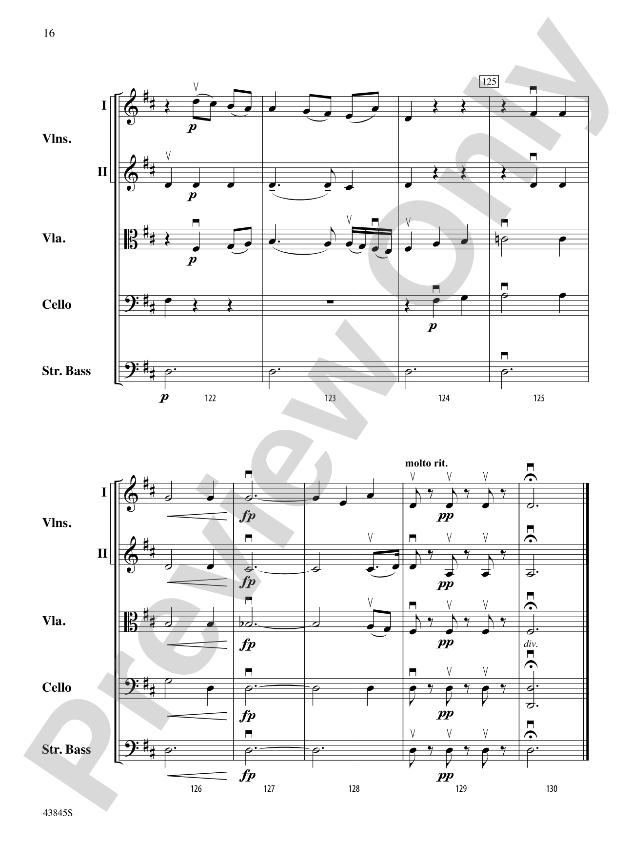 Evening Song: String Orchestra Conductor Score & Parts