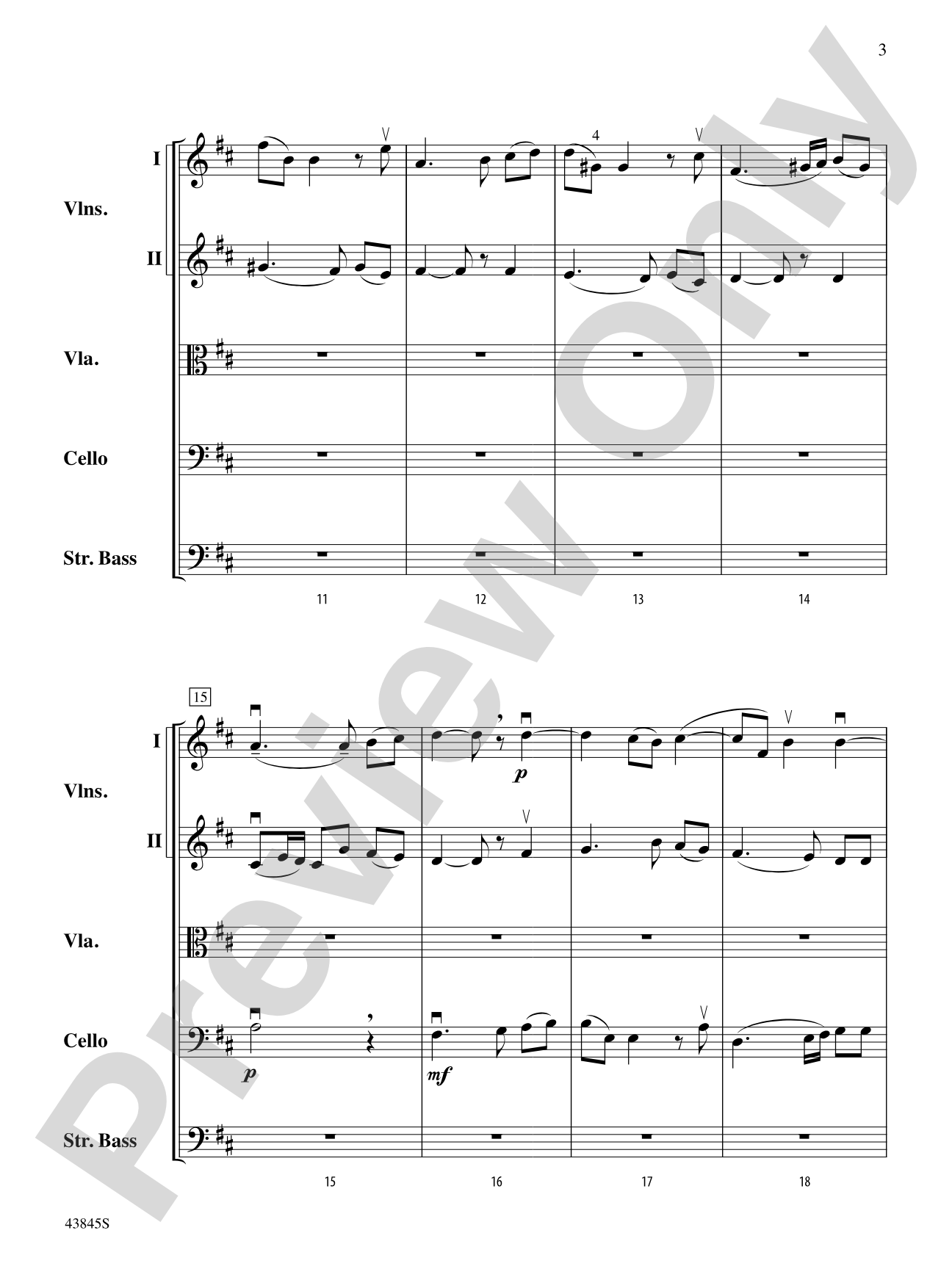 Evening Song: String Orchestra Conductor Score & Parts