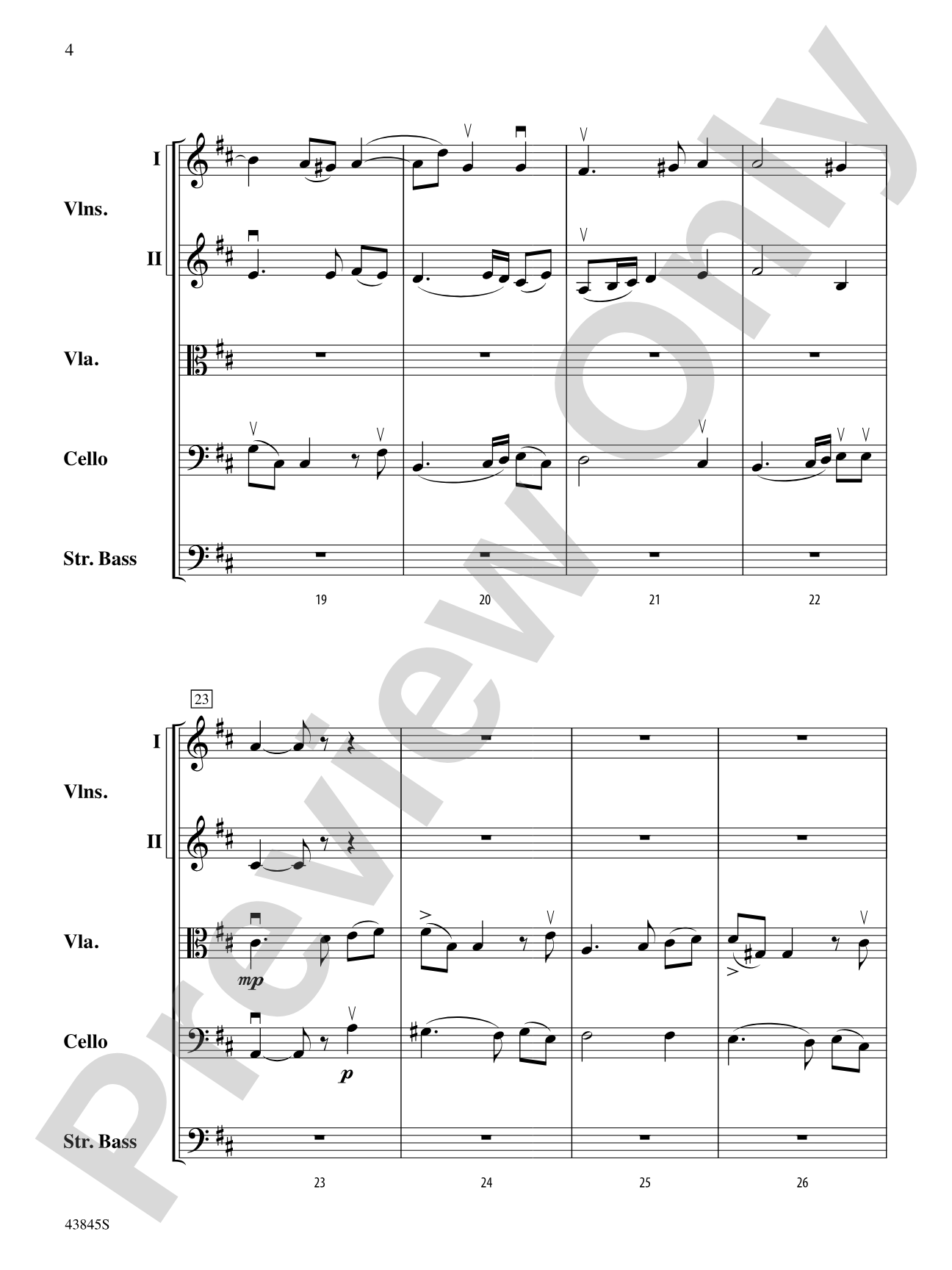 Evening Song: String Orchestra Conductor Score & Parts