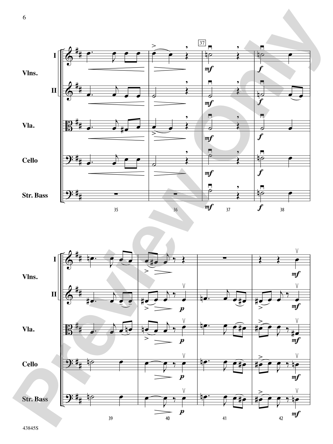 Evening Song: String Orchestra Conductor Score & Parts
