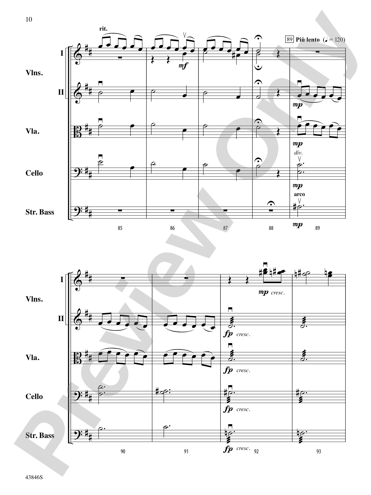 Villancico: String Orchestra Conductor Score & Parts
