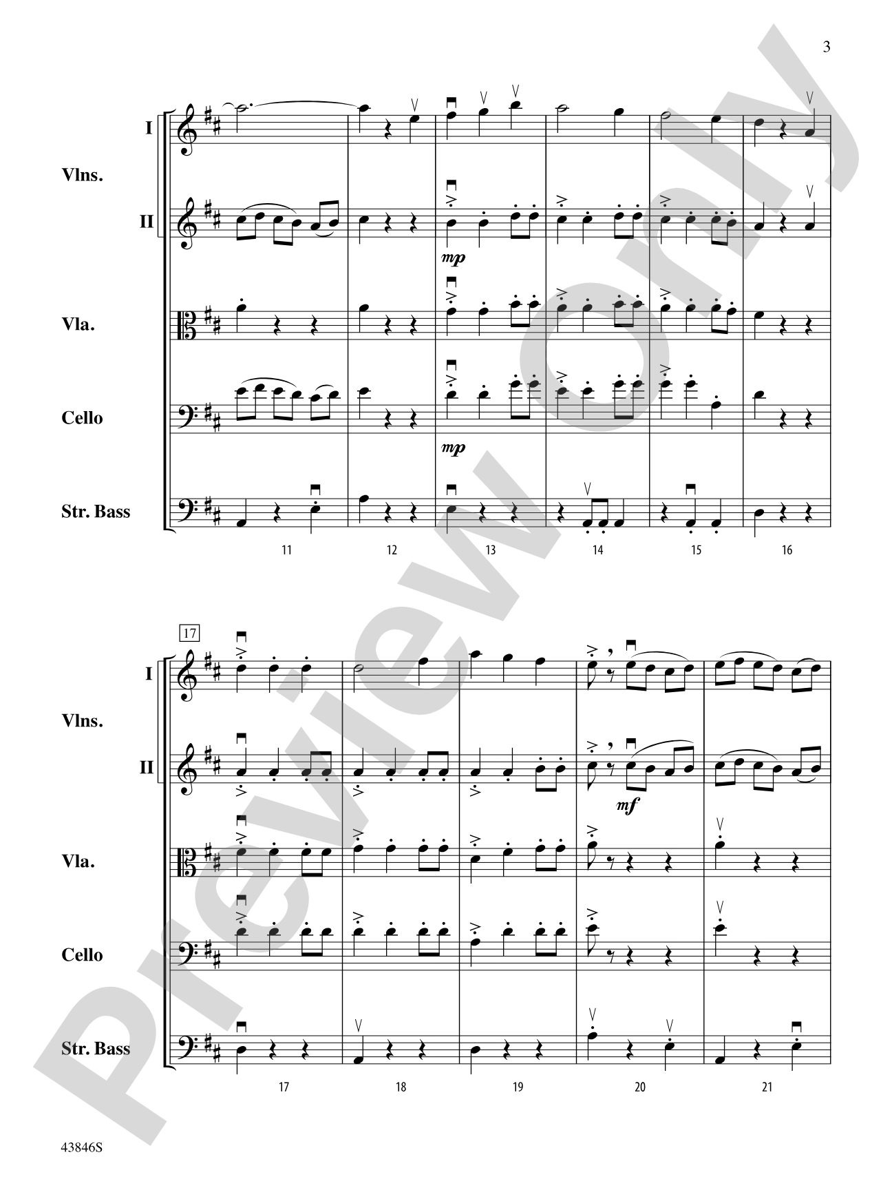 Villancico: String Orchestra Conductor Score & Parts