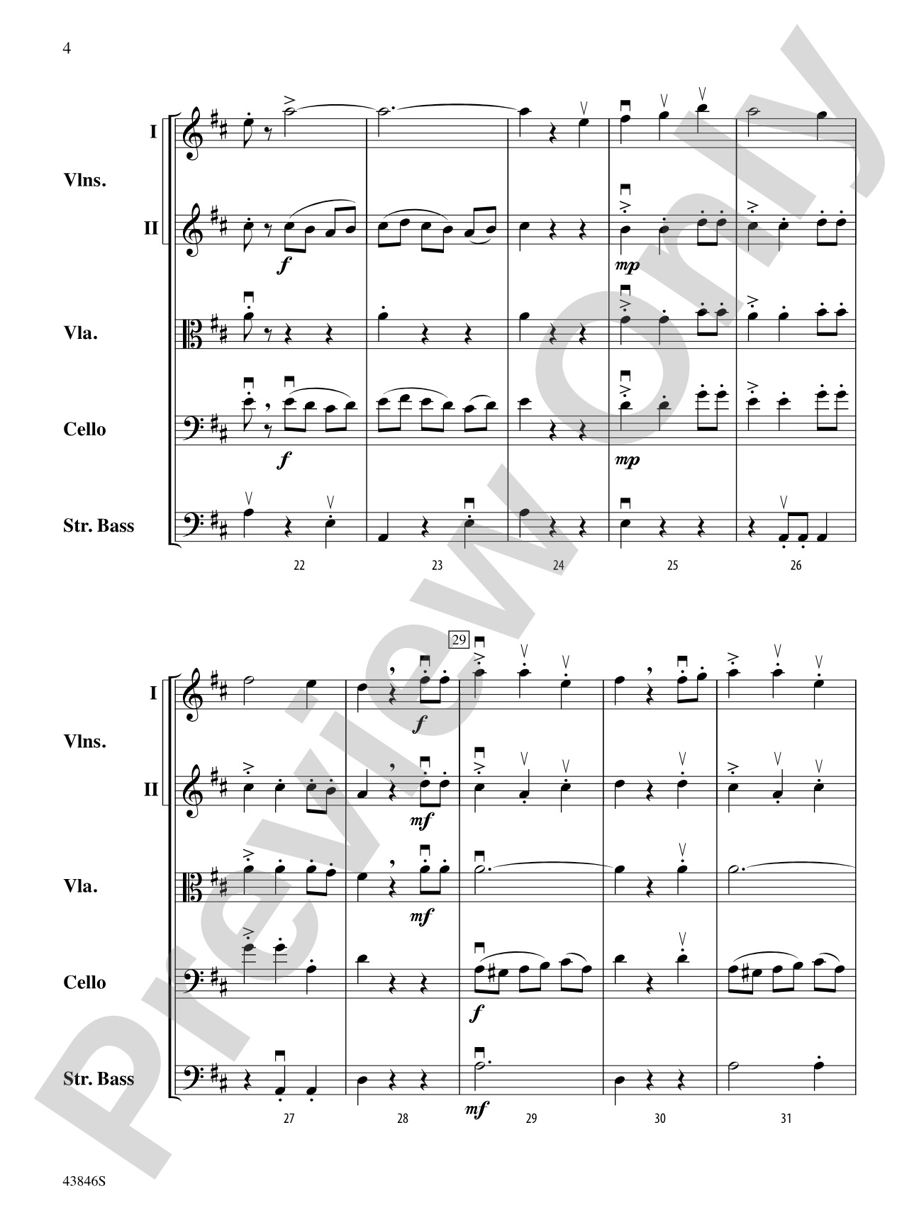 Villancico: String Orchestra Conductor Score & Parts