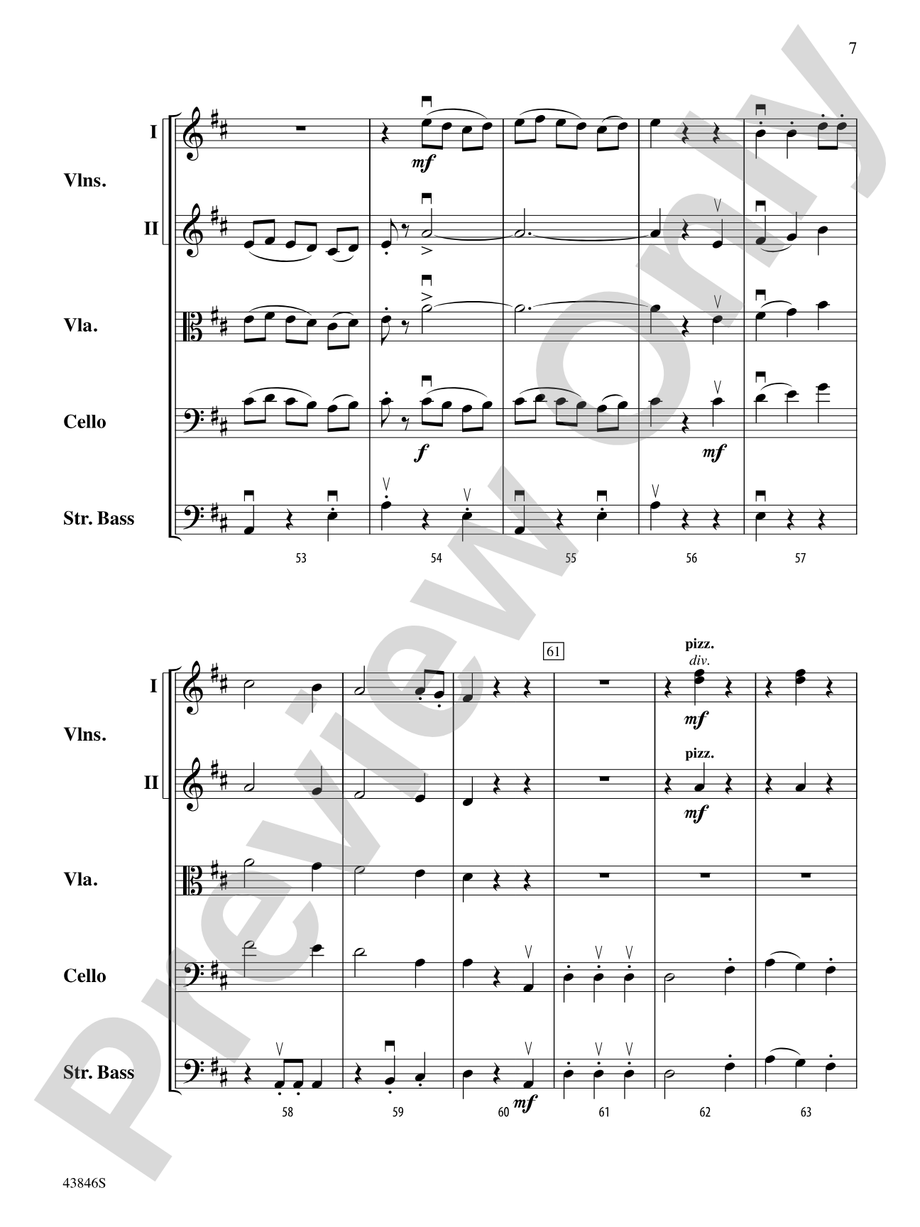 Villancico: String Orchestra Conductor Score & Parts