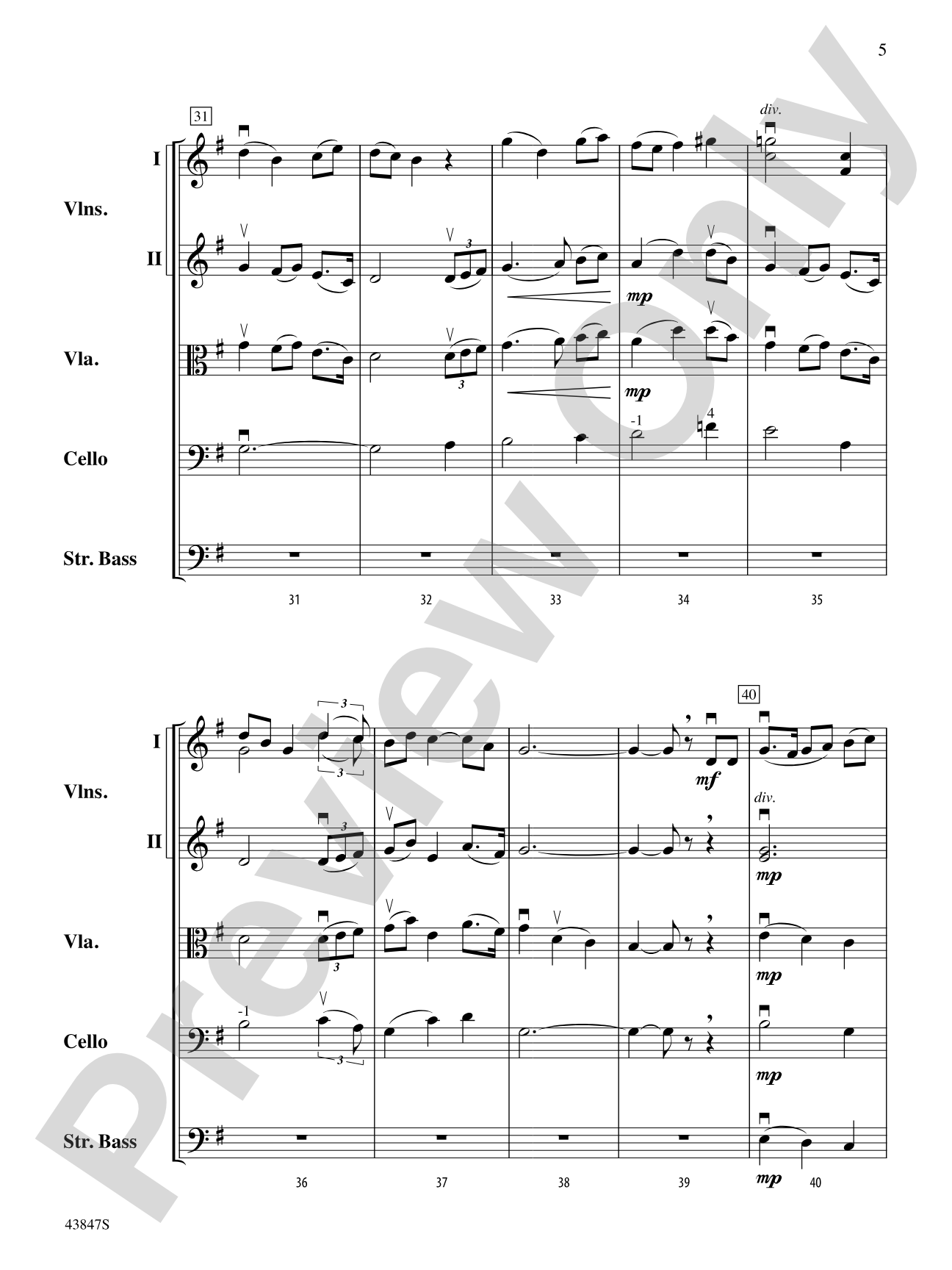O'Neill's Castle: String Orchestra Conductor Score & Parts